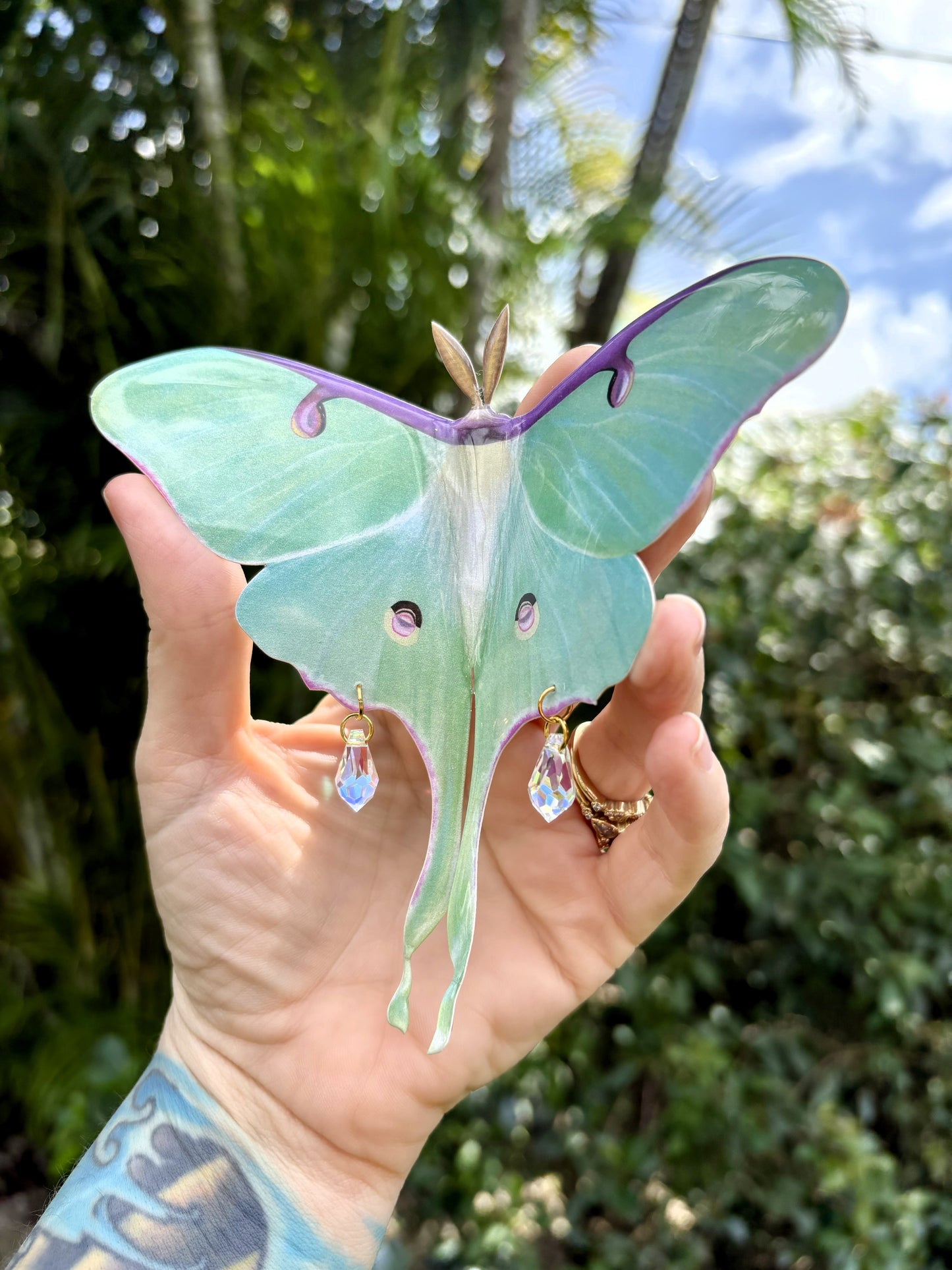 Luna Moth Large Hair Clip