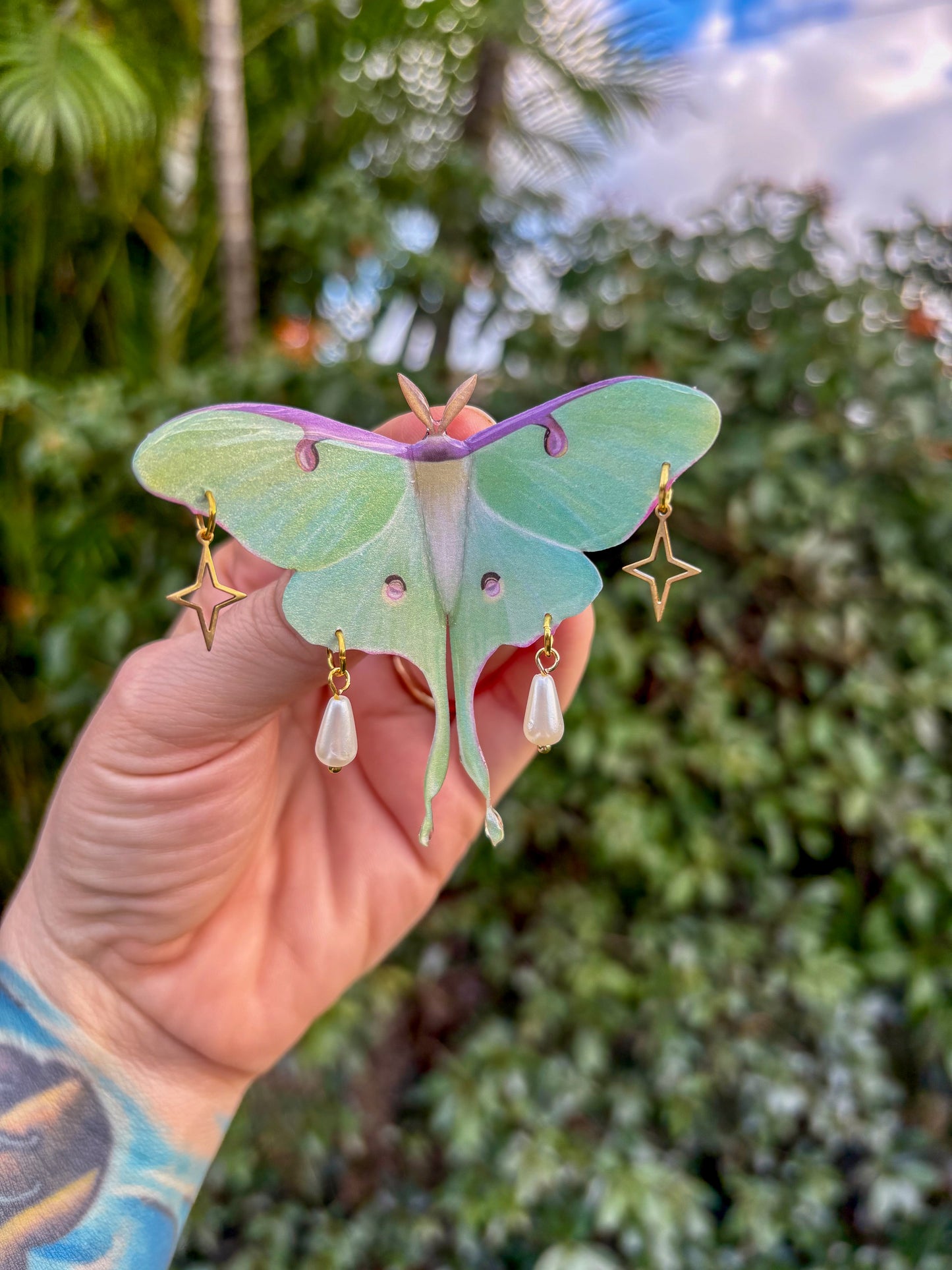 Luna Moth Small Hair Clip