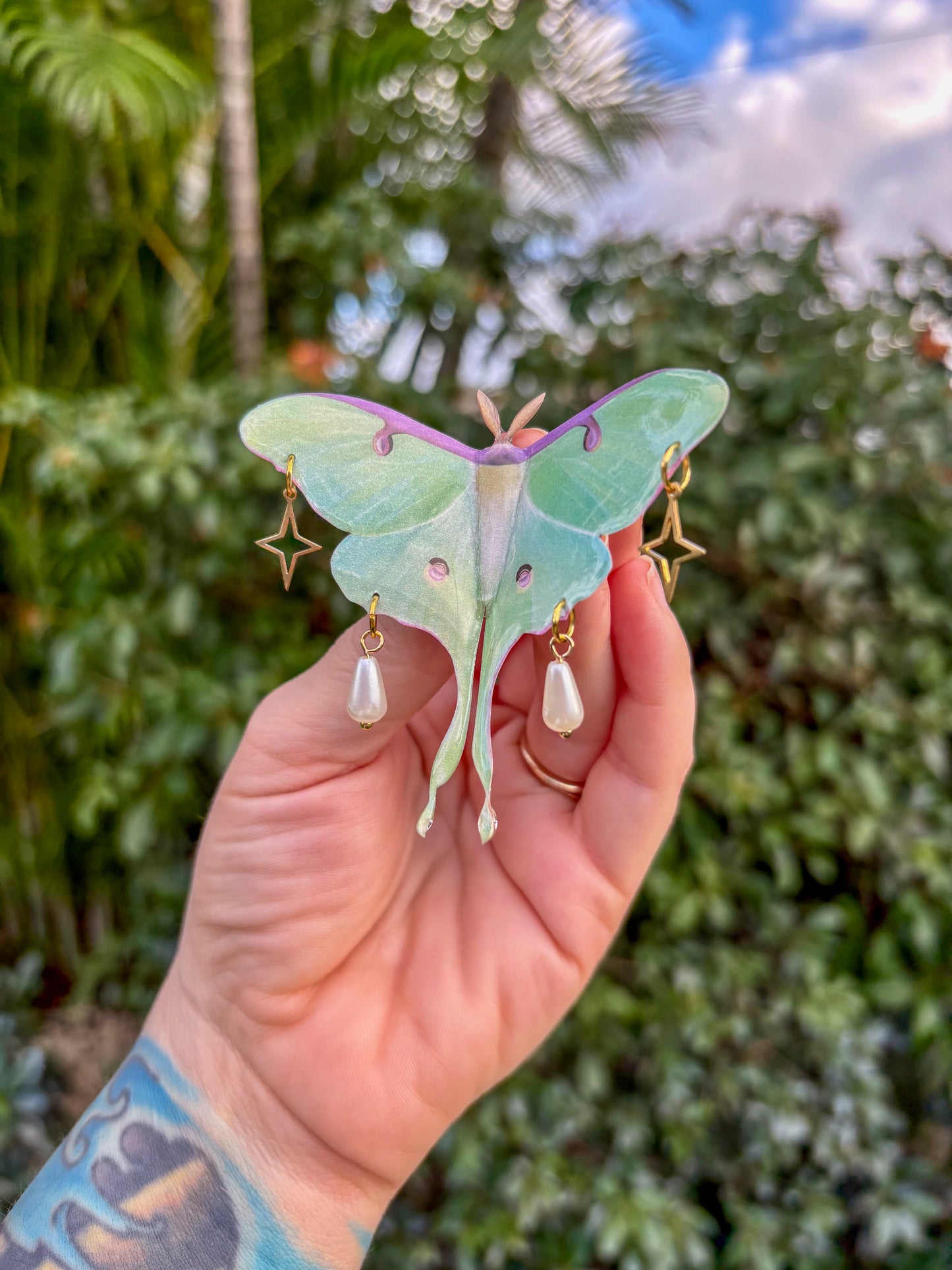 Luna Moth Small Hair Clip