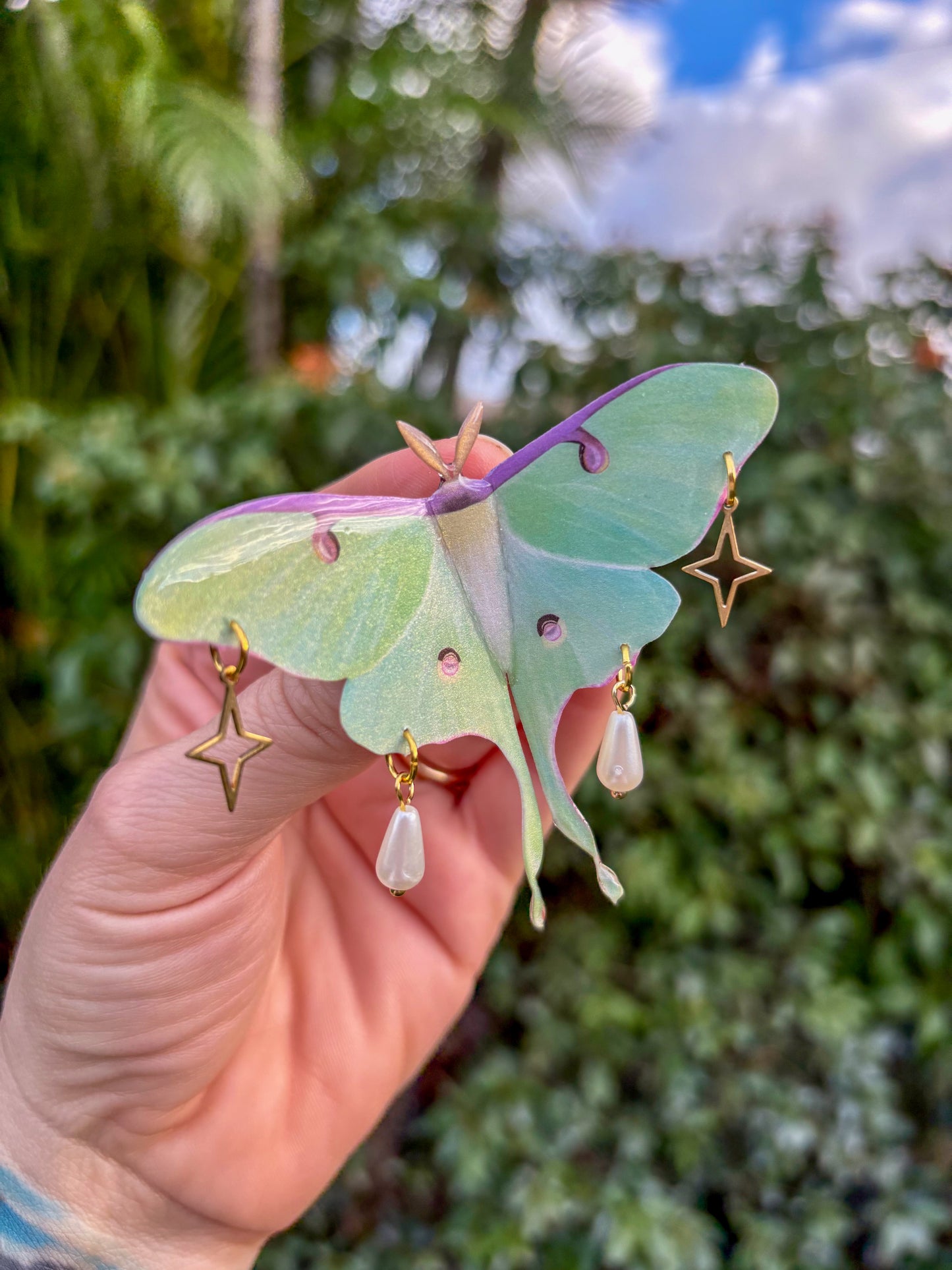 Luna Moth Small Hair Clip