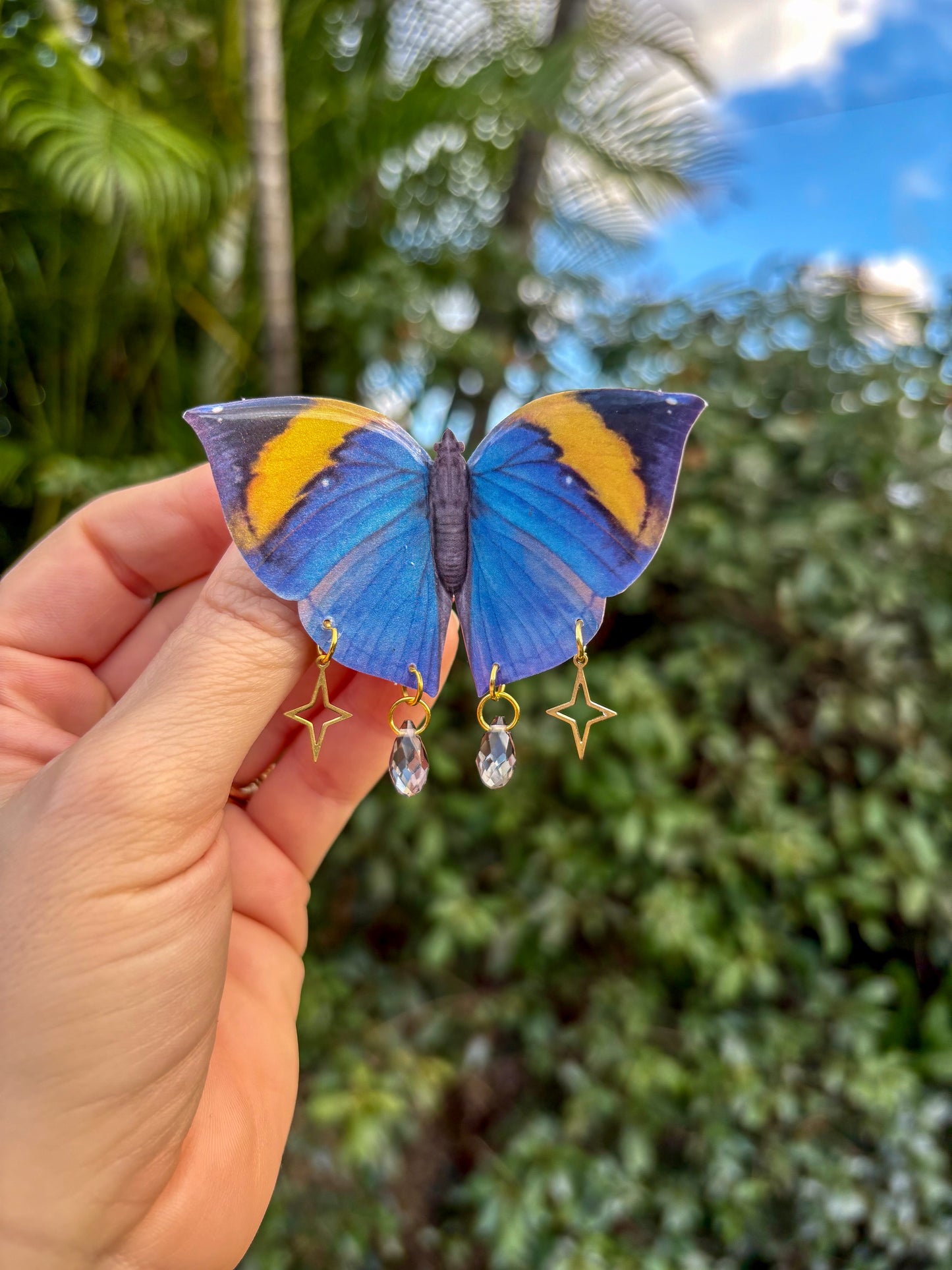 Oak Leaf Butterfly Hair Clip