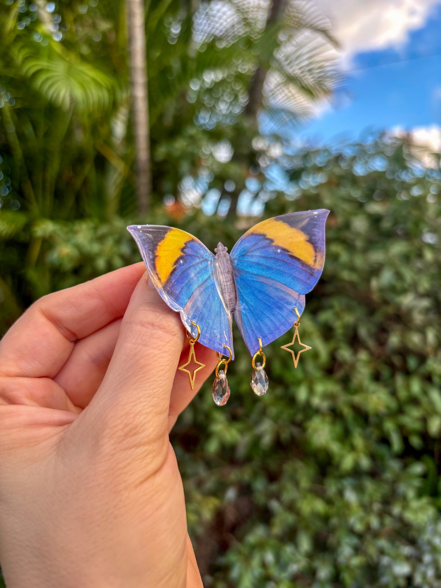 Oak Leaf Butterfly Hair Clip