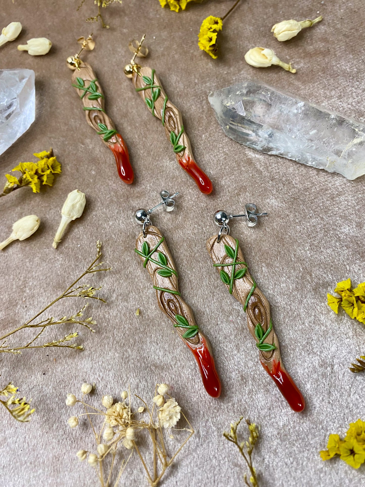 Bloody Slayer Stake Earrings