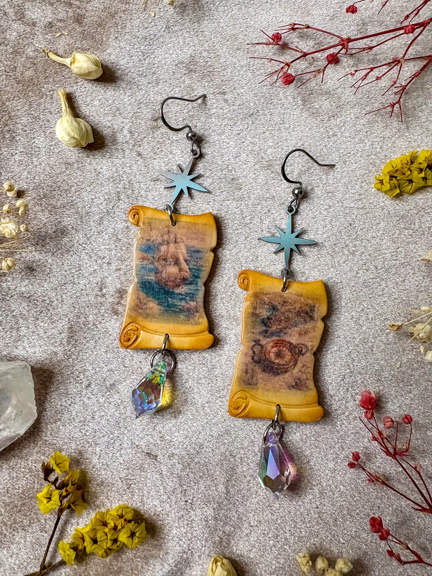 Pirate Scroll Earrings
