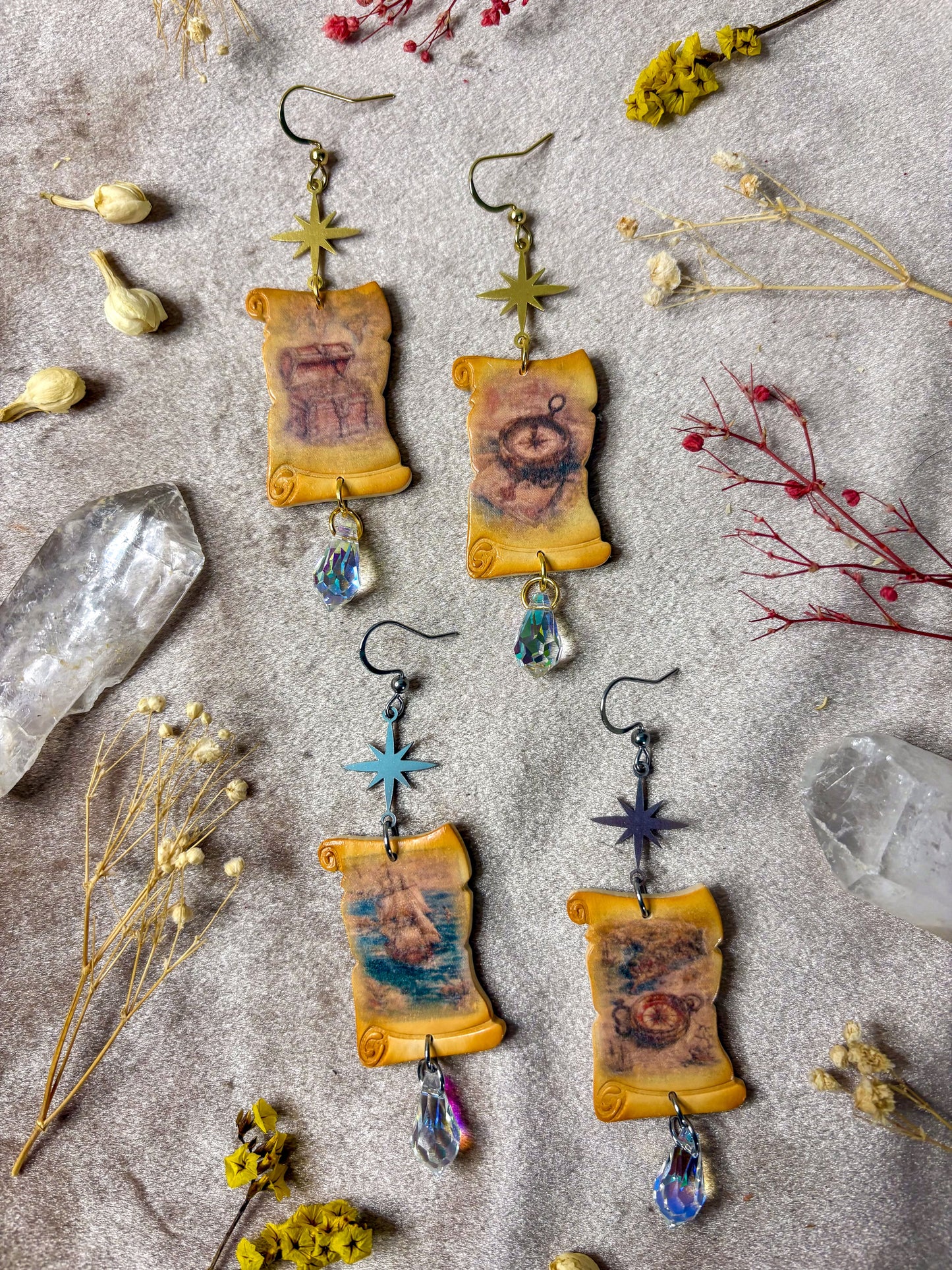 Pirate Scroll Earrings