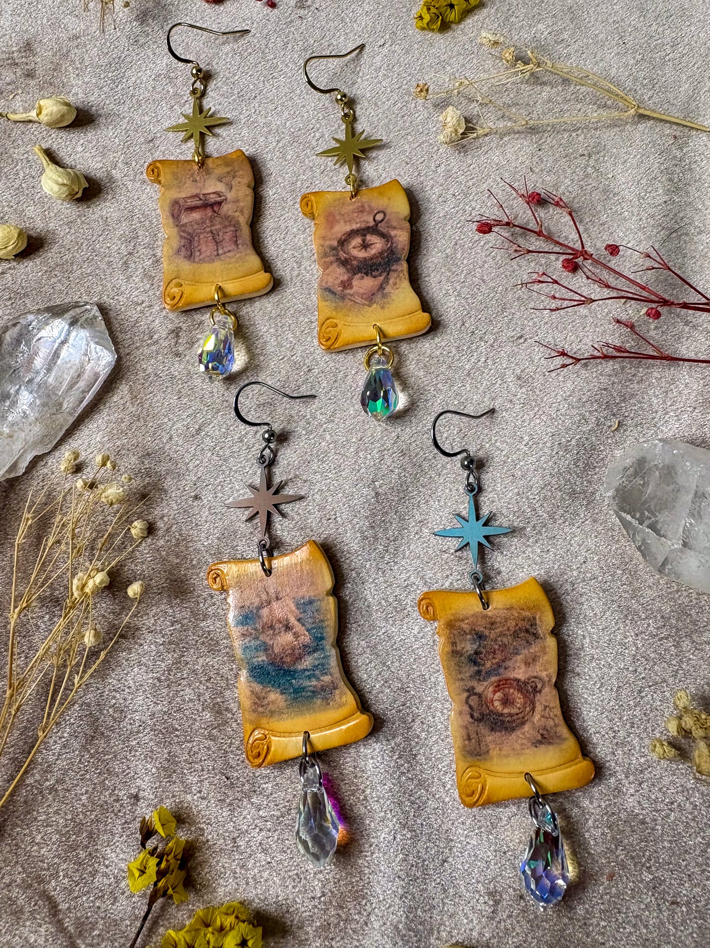 Pirate Scroll Earrings
