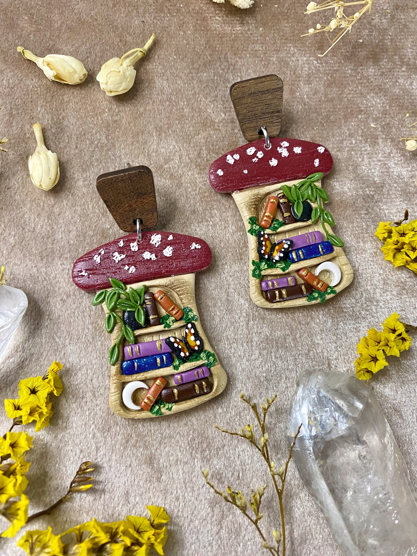 Mushroom Shelf Earrings