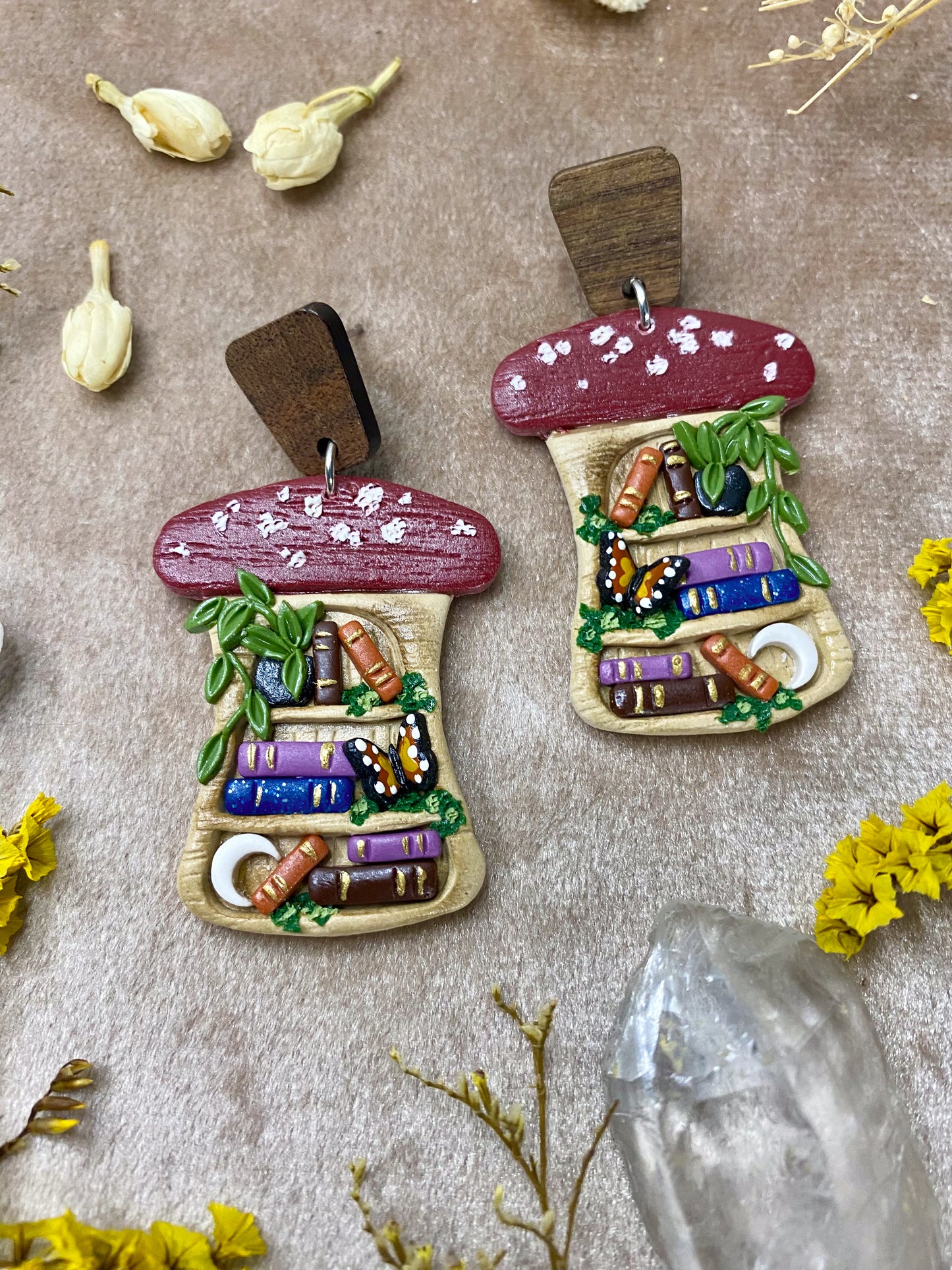 Mushroom Shelf Earrings