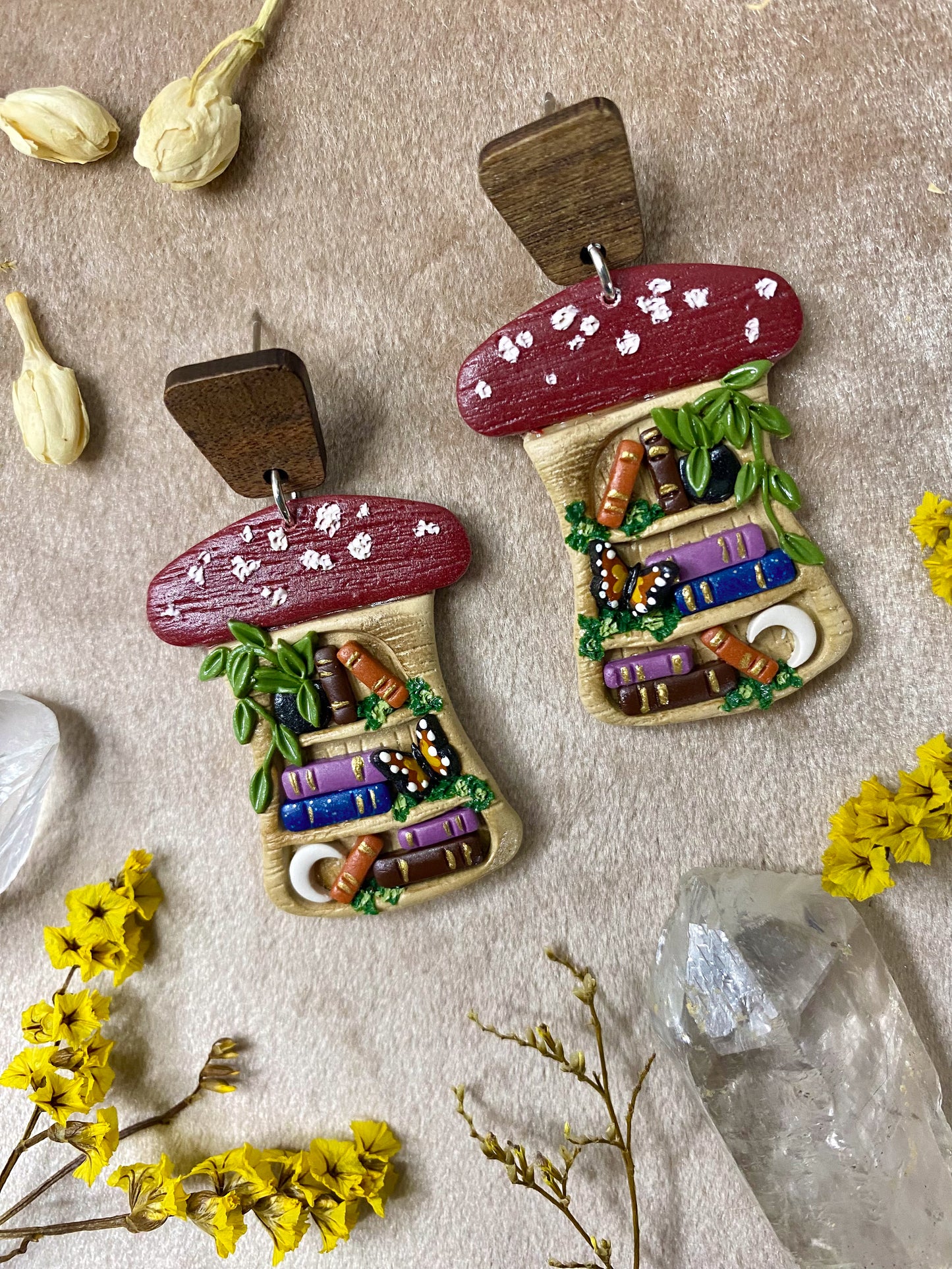 Mushroom Shelf Earrings