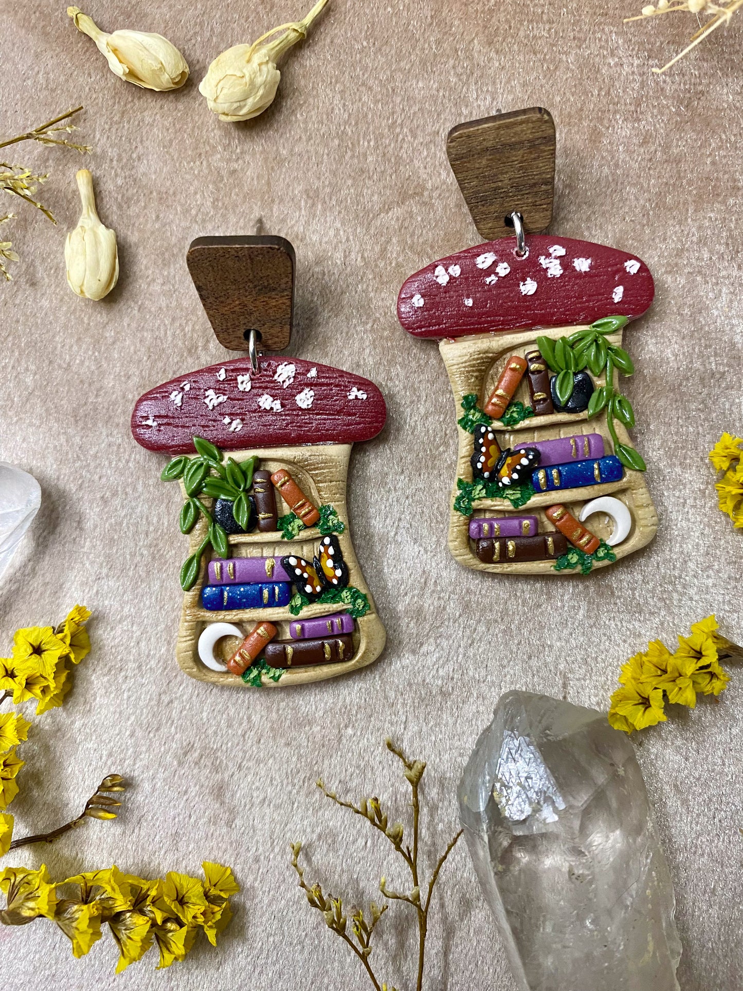 Mushroom Shelf Earrings