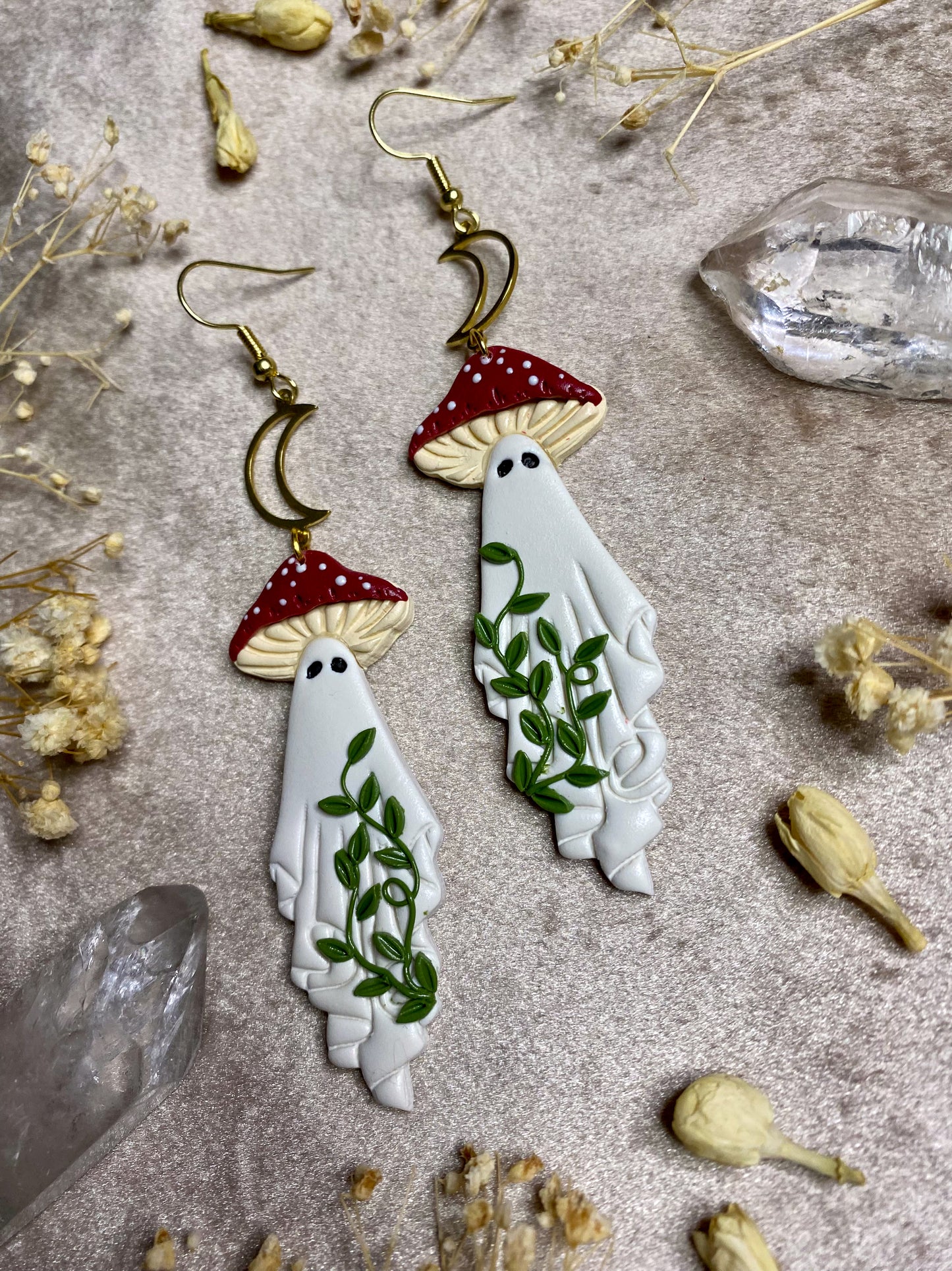 Mushroom Ghost Earrings