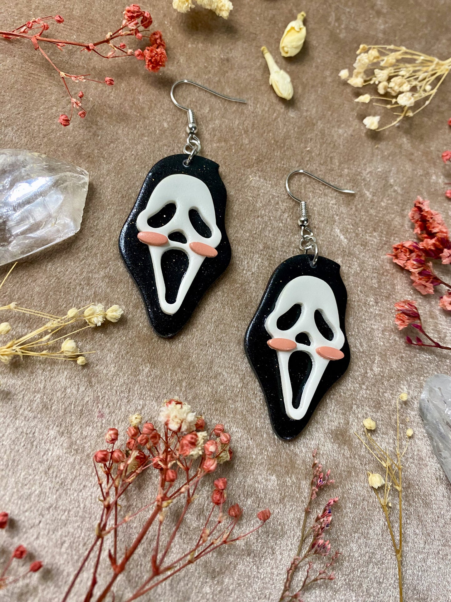 Kawaii Ghost Face Earrings