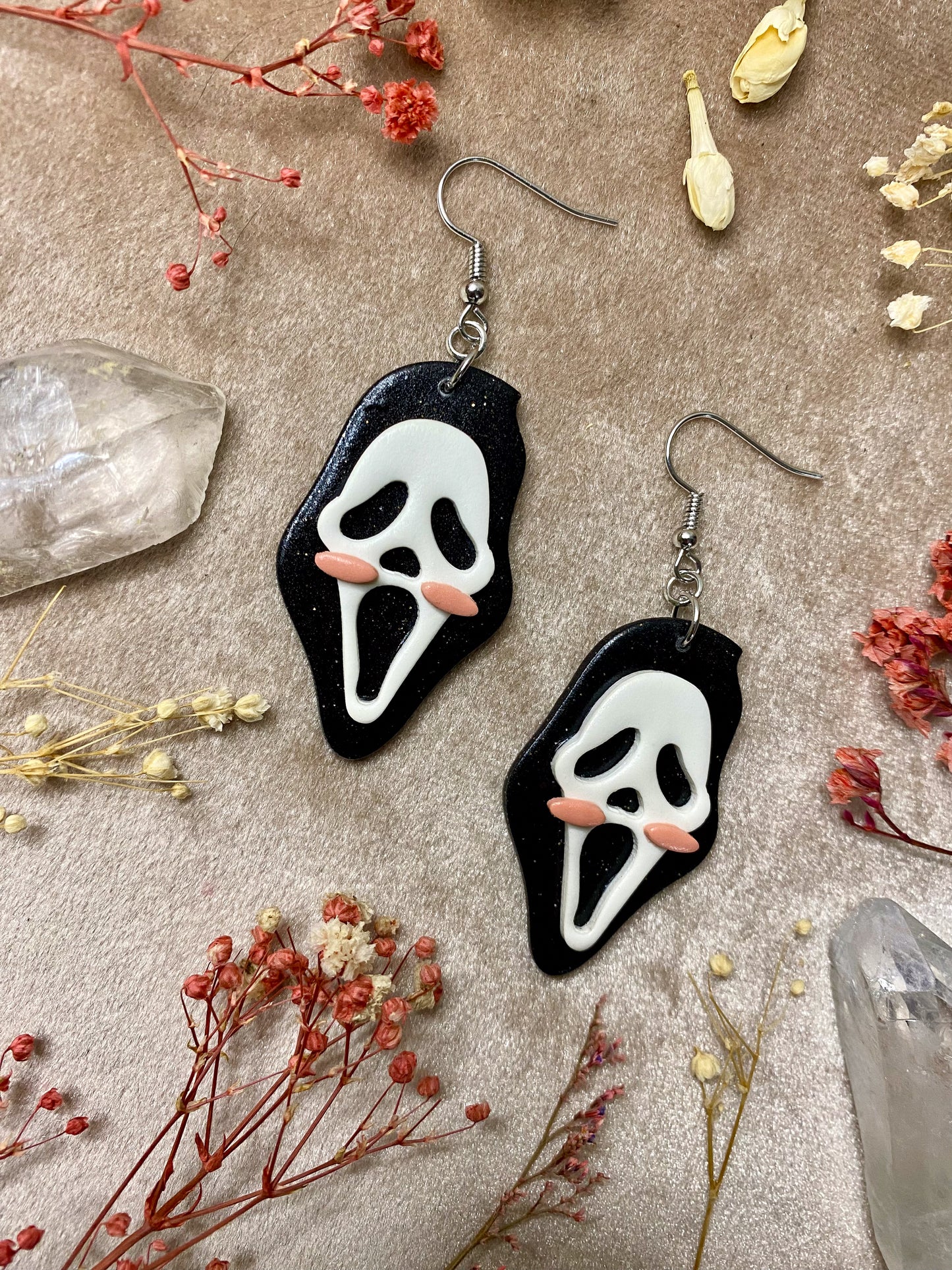 Kawaii Ghost Face Earrings