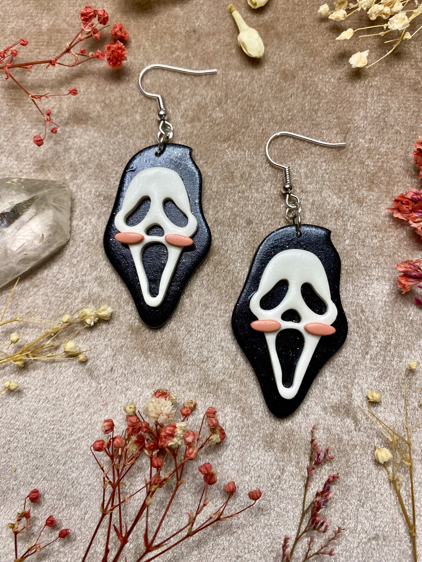 Kawaii Ghost Face Earrings