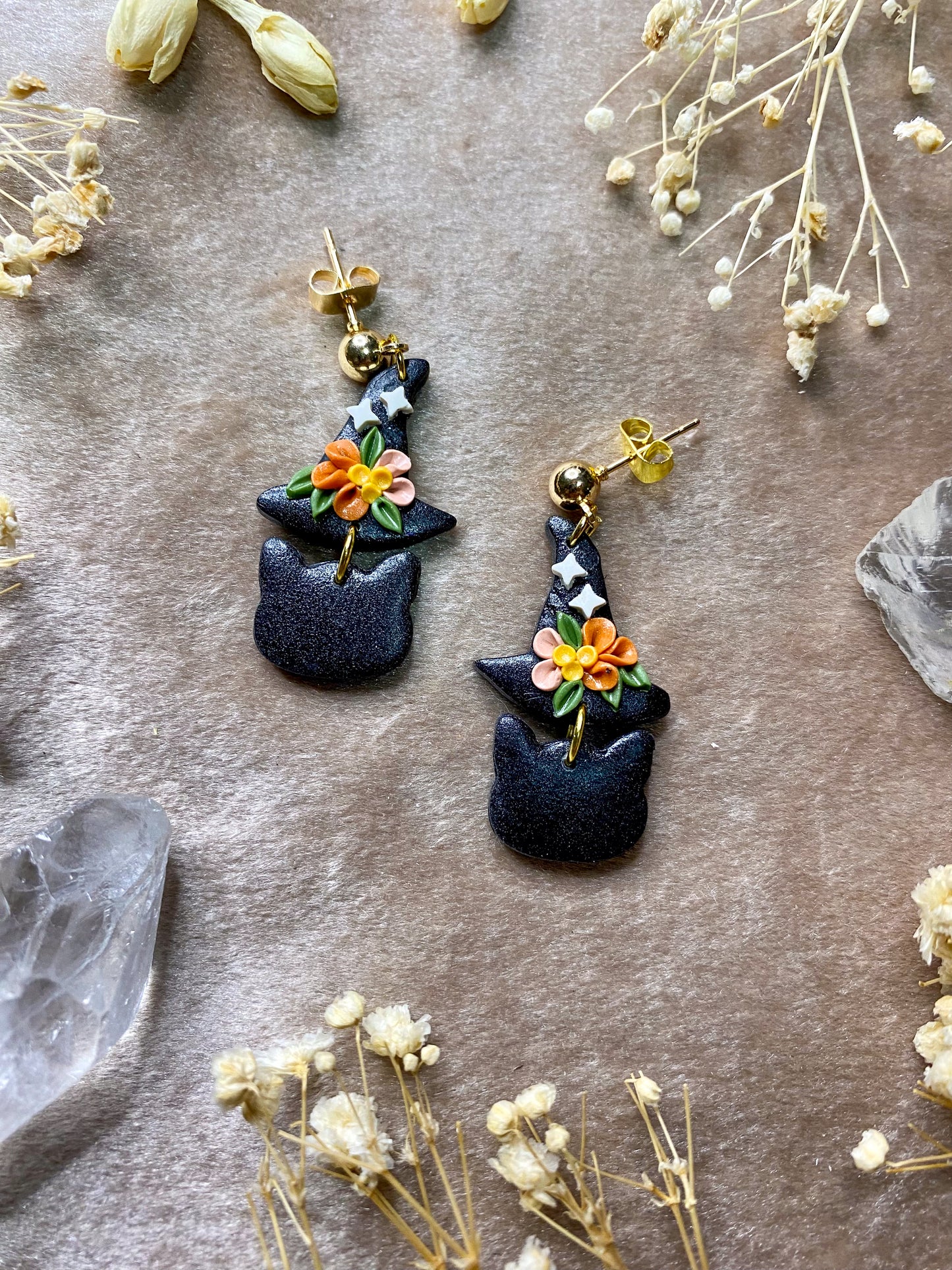 Cat in the Witch Hat Midi Earrings