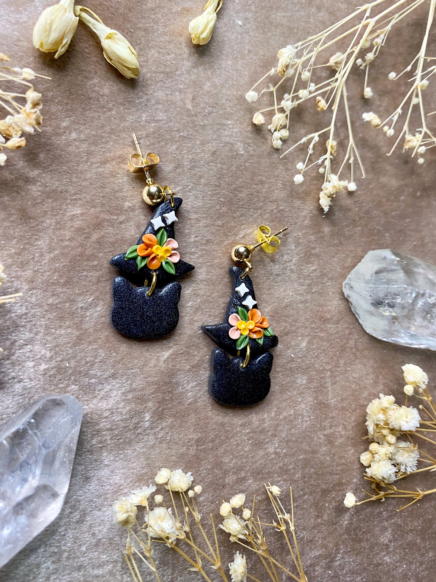 Cat in the Witch Hat Midi Earrings