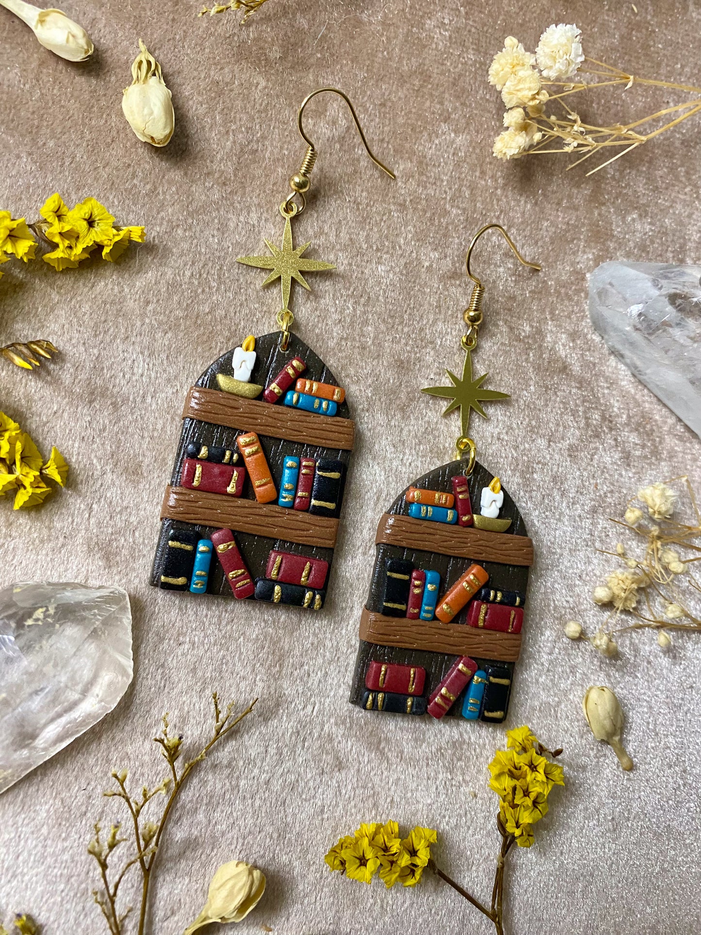 Candlelit Bookcase Earrings