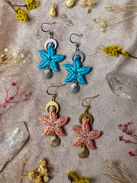 Pearly Starfish Earrings
