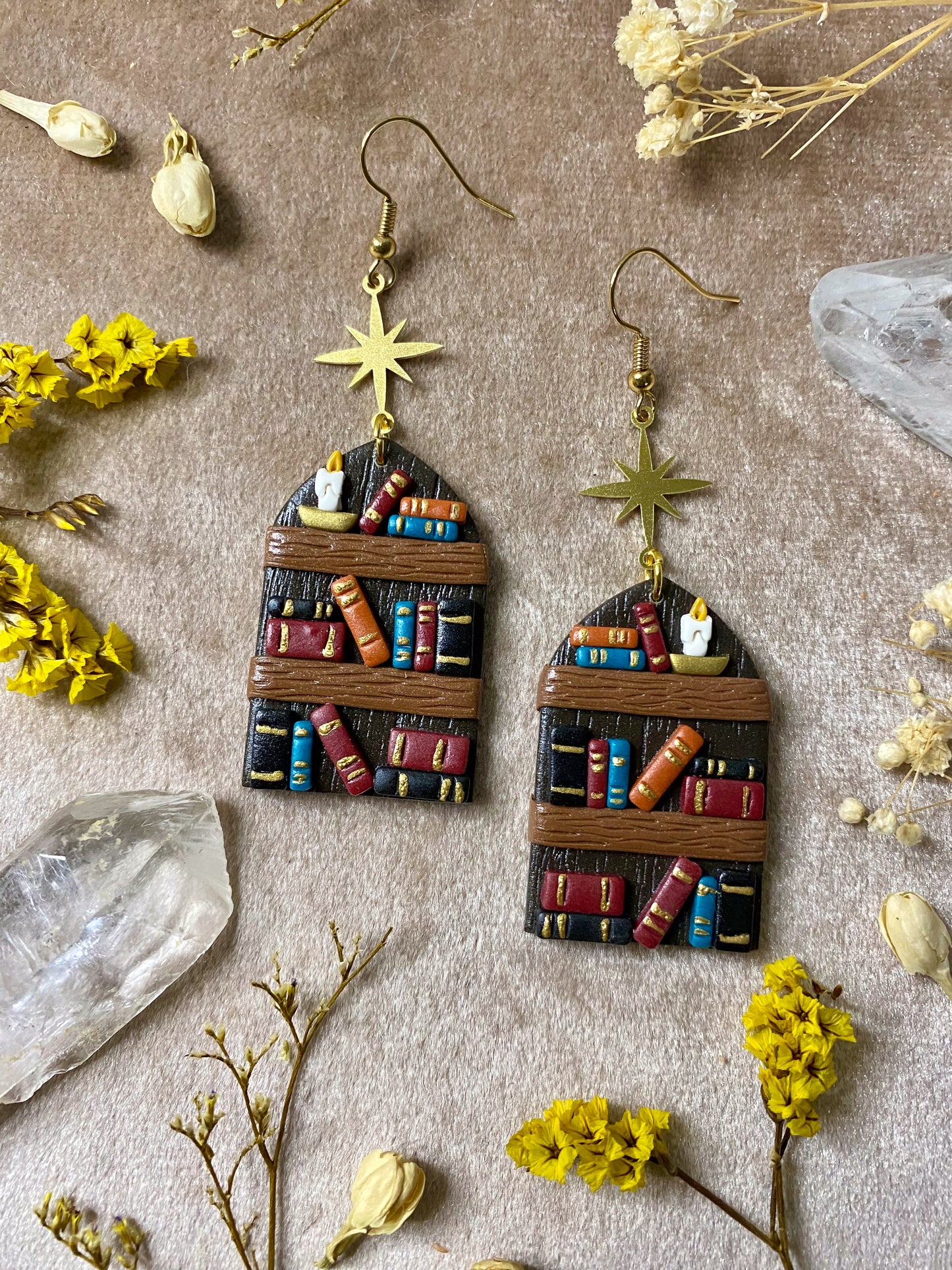 Candlelit Bookcase Earrings