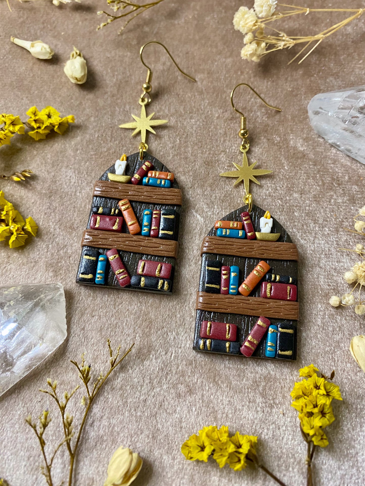 Candlelit Bookcase Earrings