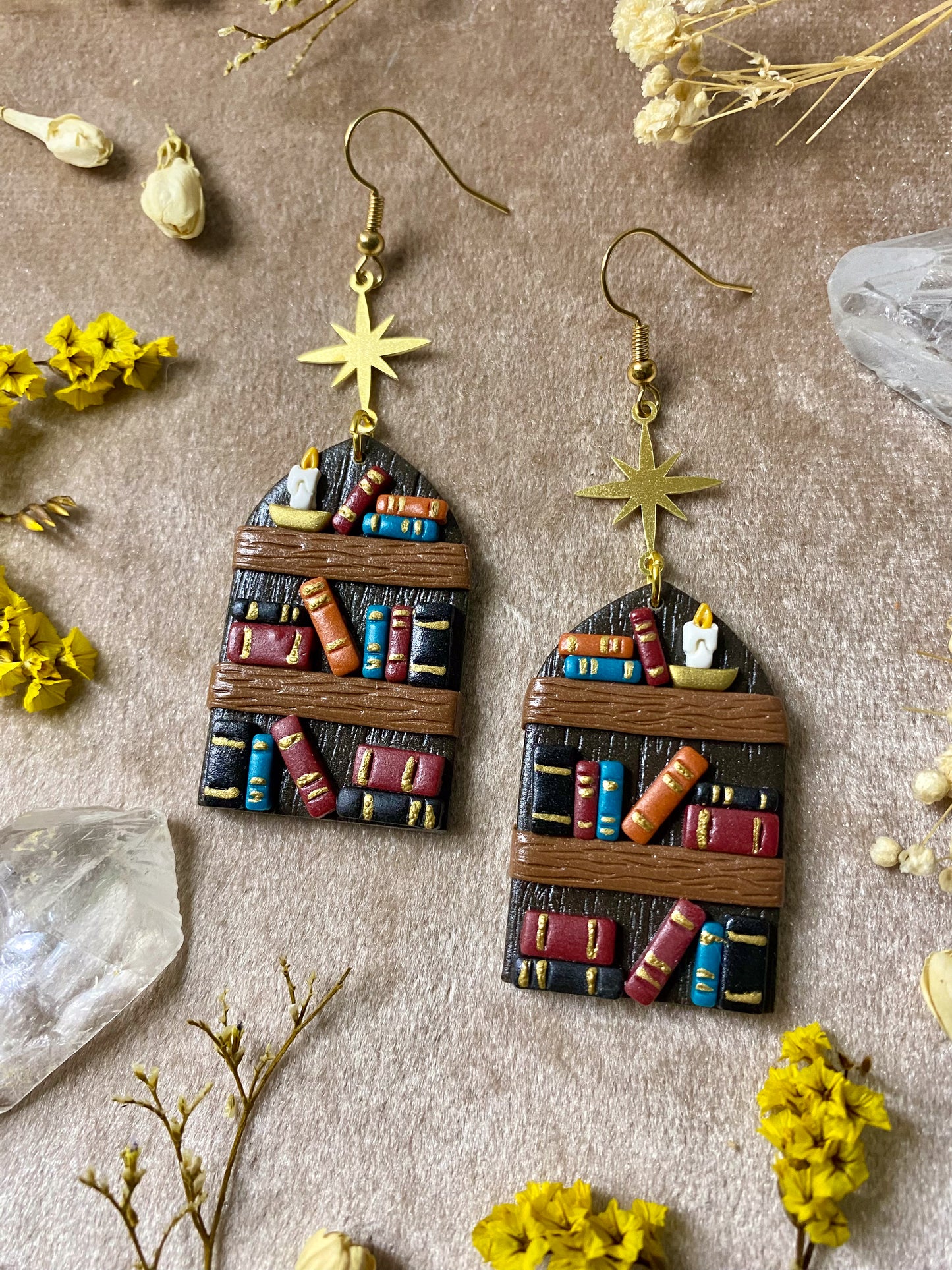 Candlelit Bookcase Earrings