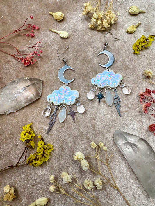 Silver Storm Earrings