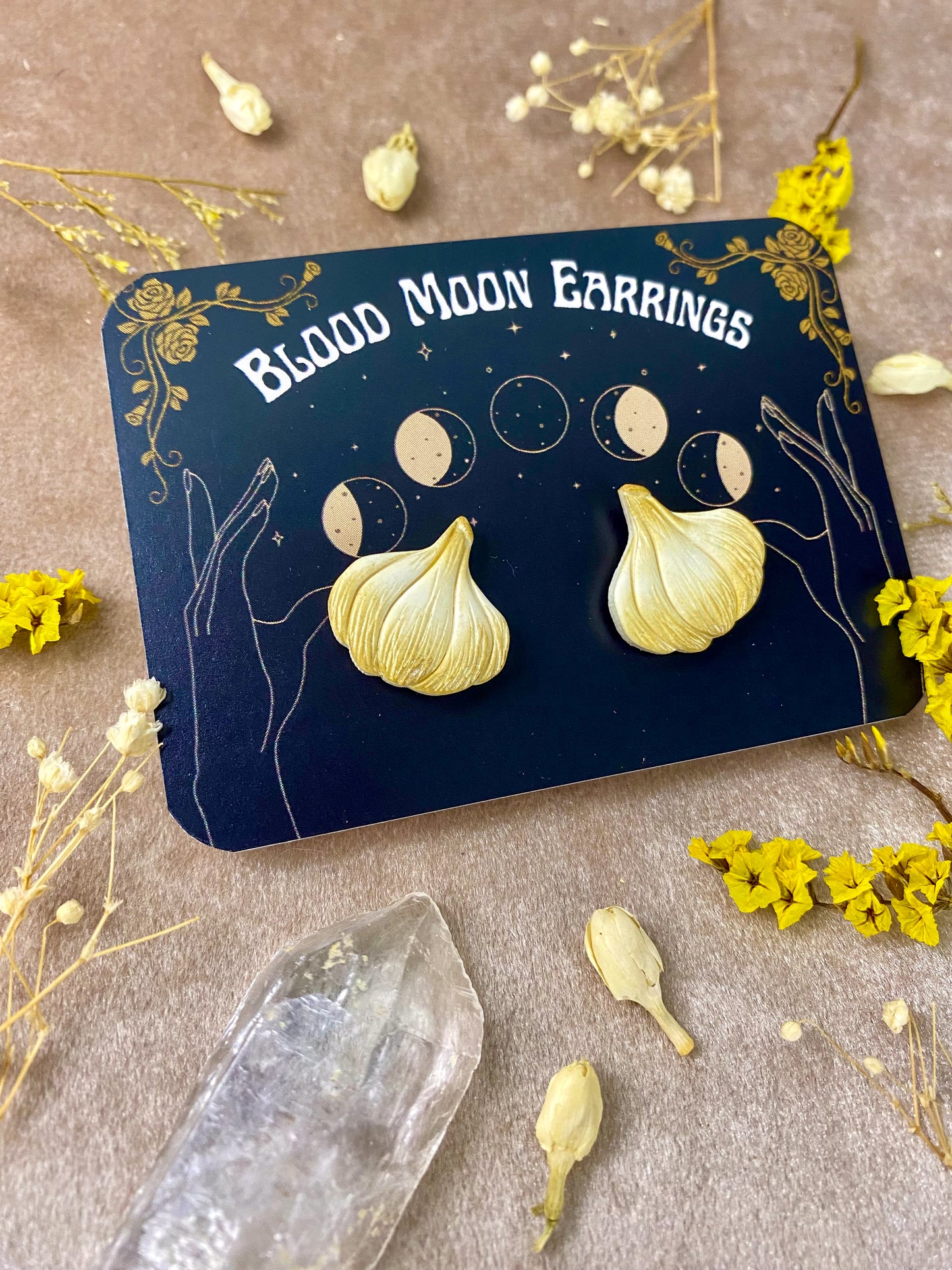 Oversized Garlic Stud Earrings