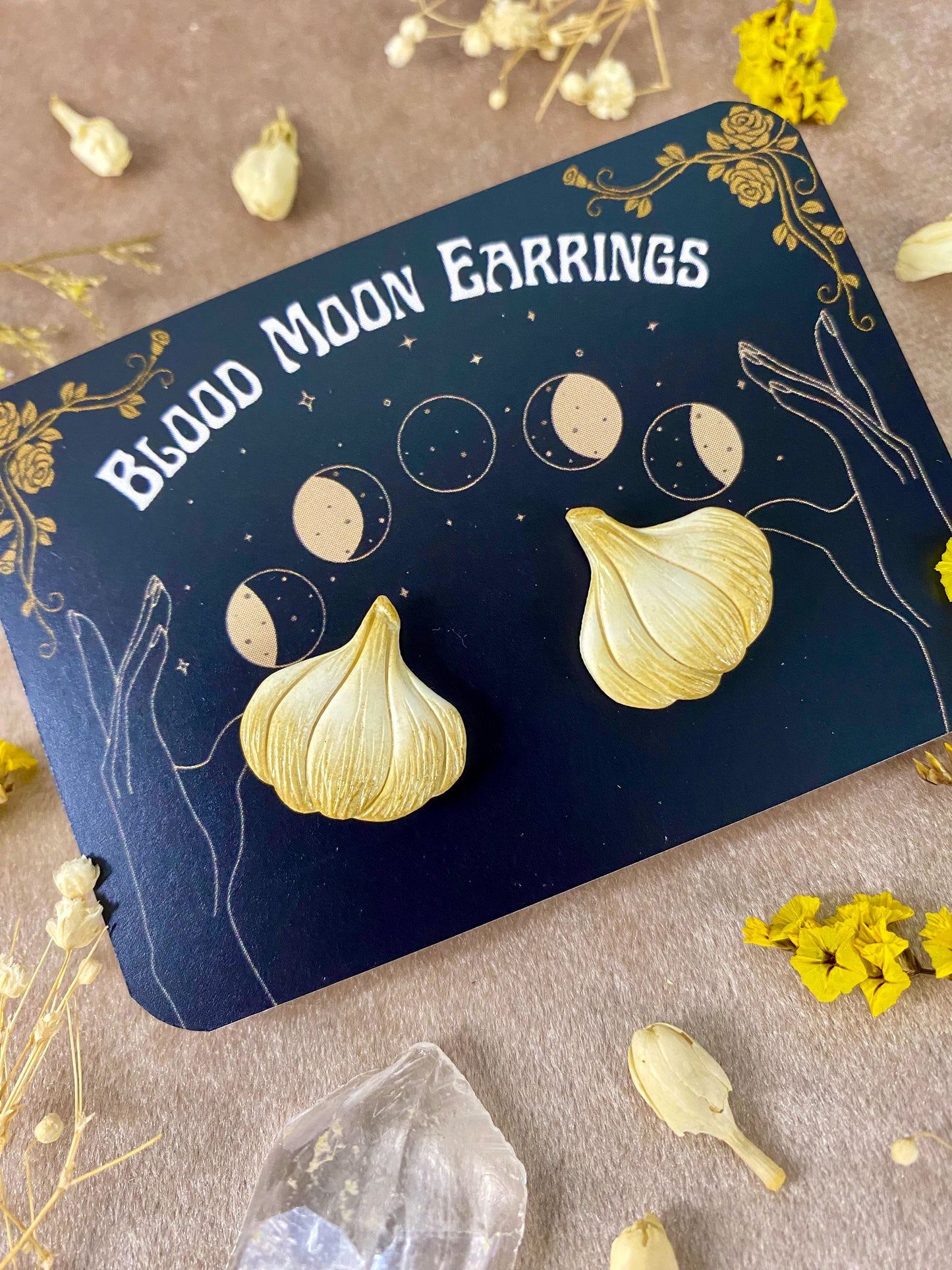 Oversized Garlic Stud Earrings