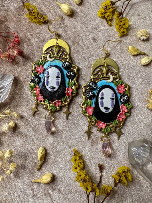 Masked Monster and Friends Frame Earrings