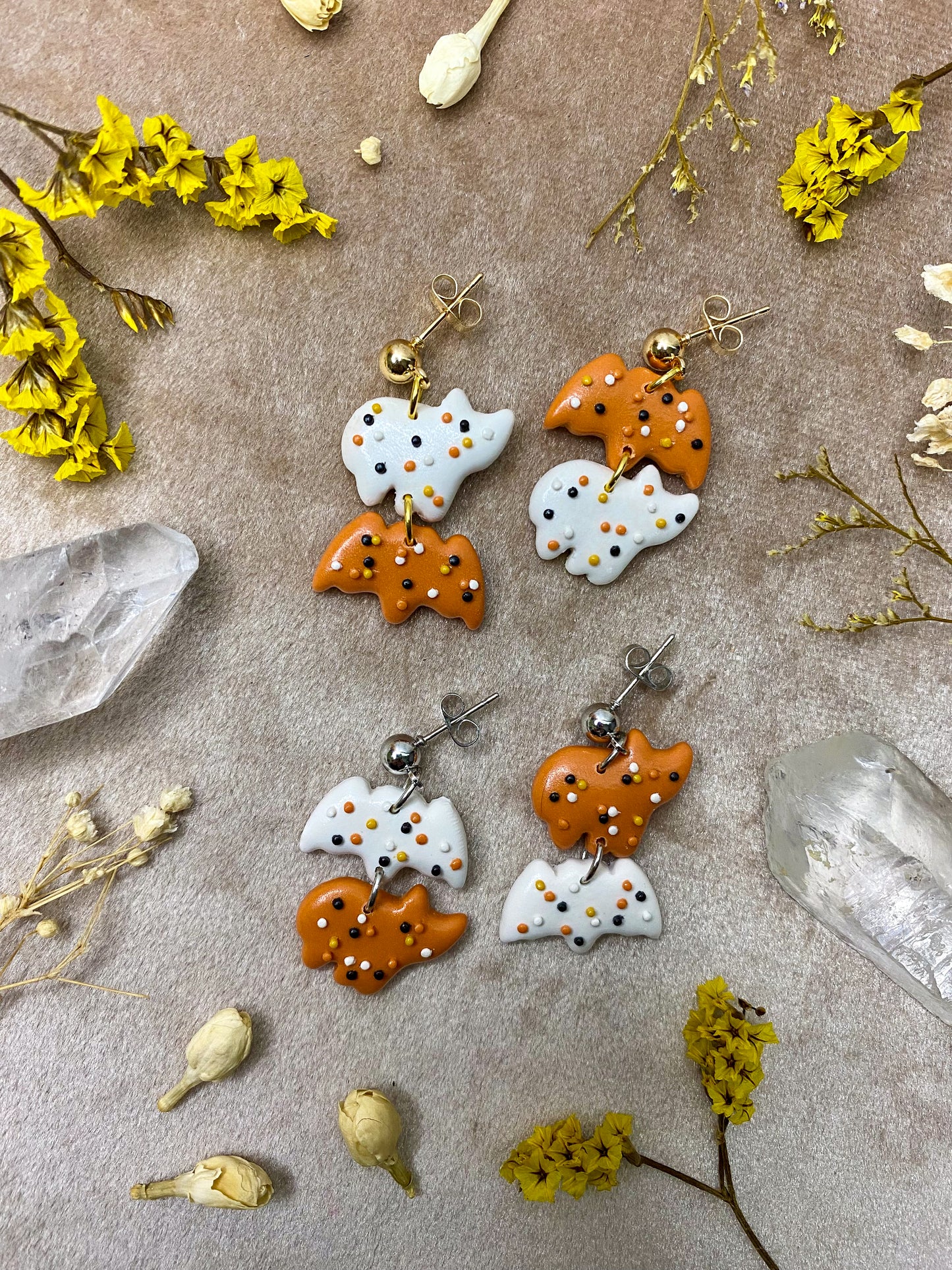 Frosted Animal Crackers Halloween Edition Earrings