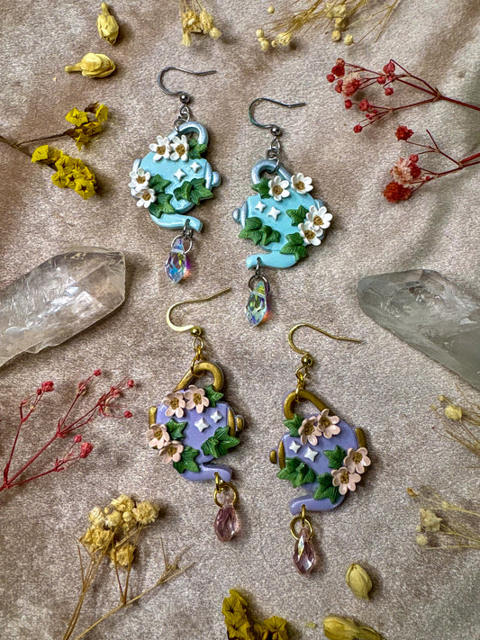 A Drop of Tea Kettle Earrings