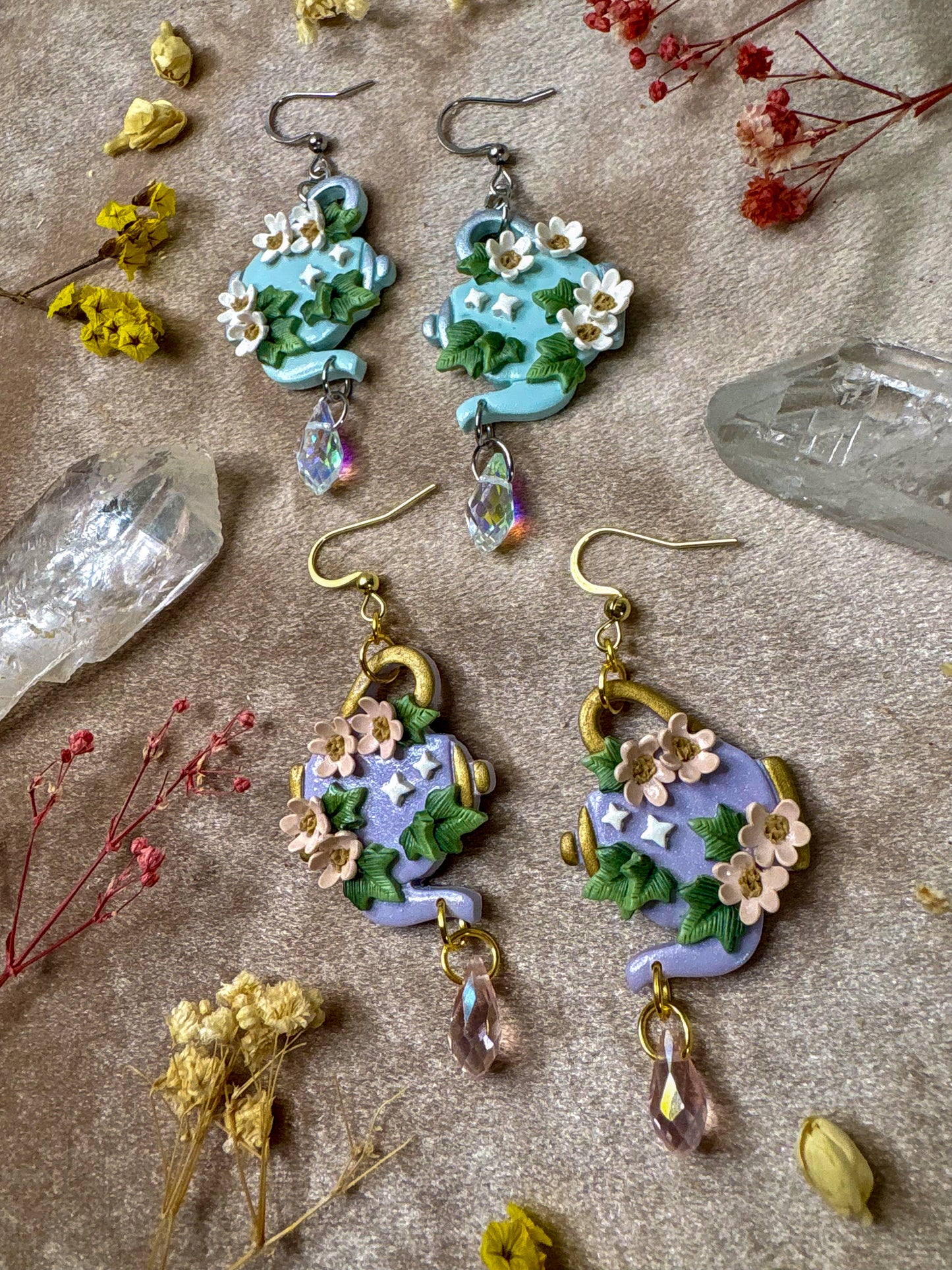A Drop of Tea Kettle Earrings