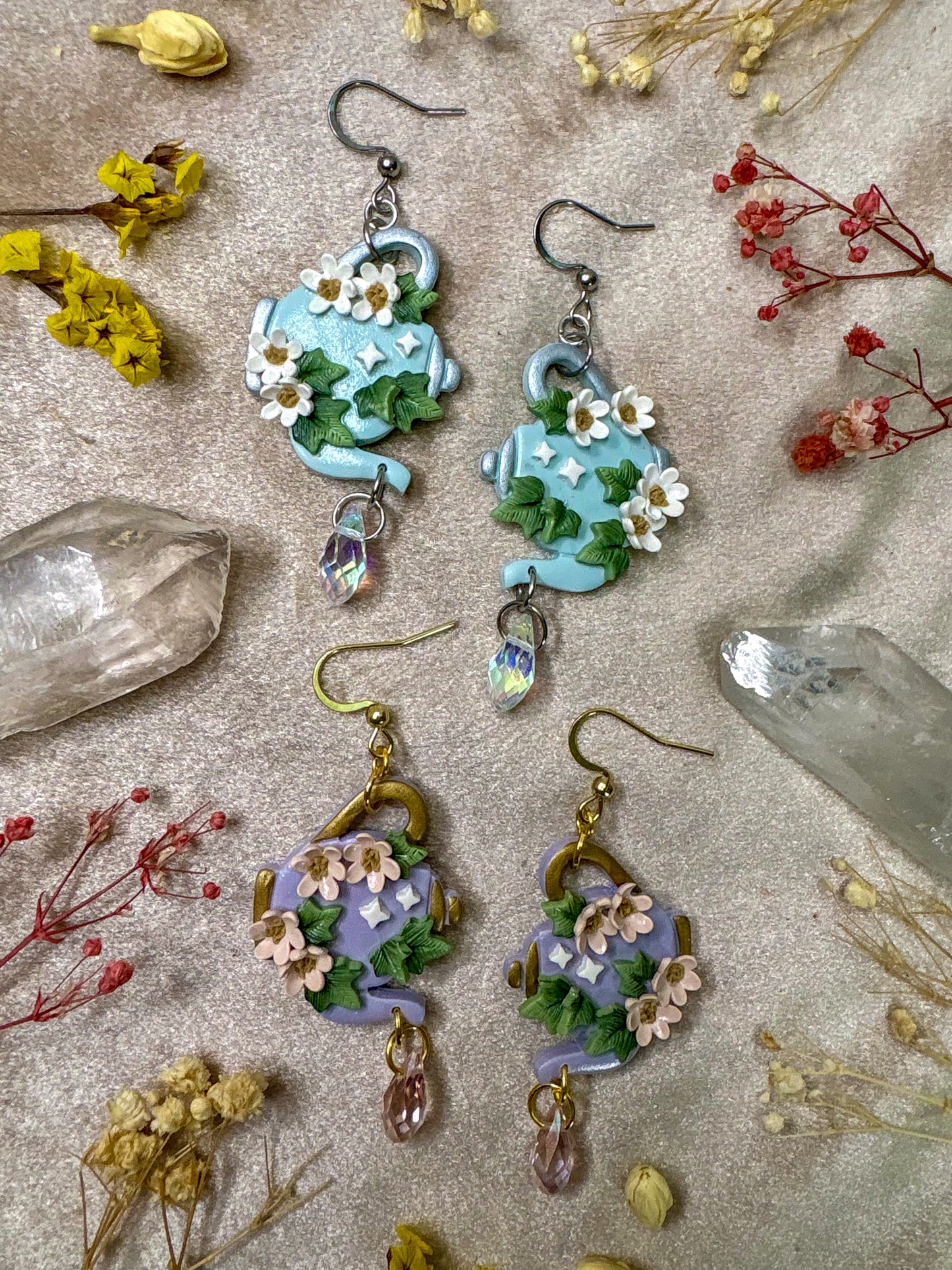 A Drop of Tea Kettle Earrings