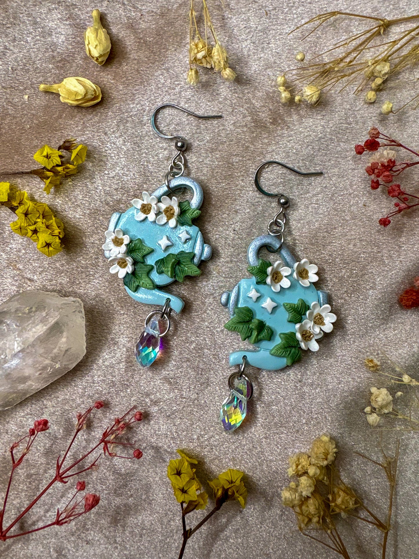 A Drop of Tea Kettle Earrings
