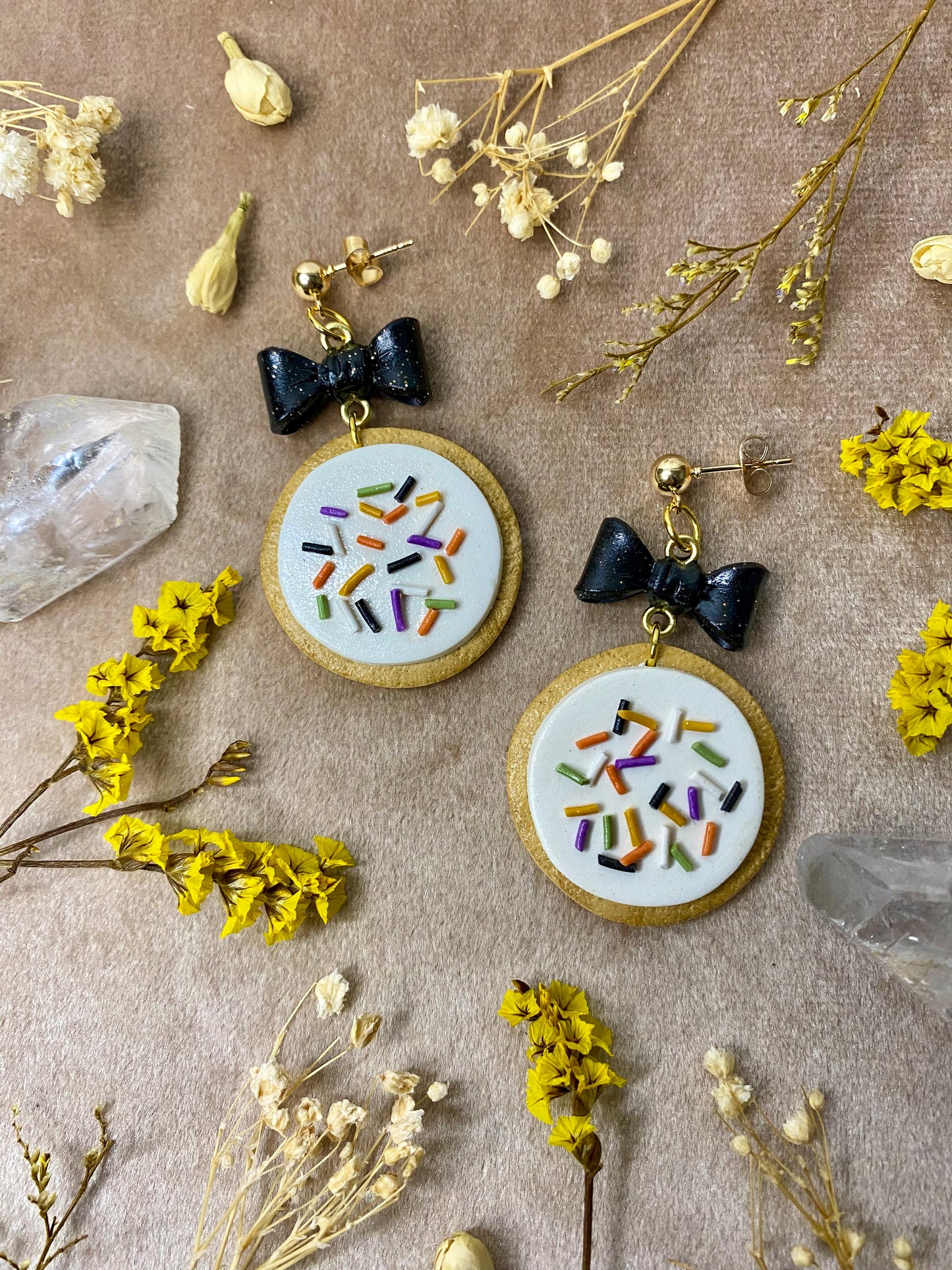 Coquette Halloween Cookie Earrings