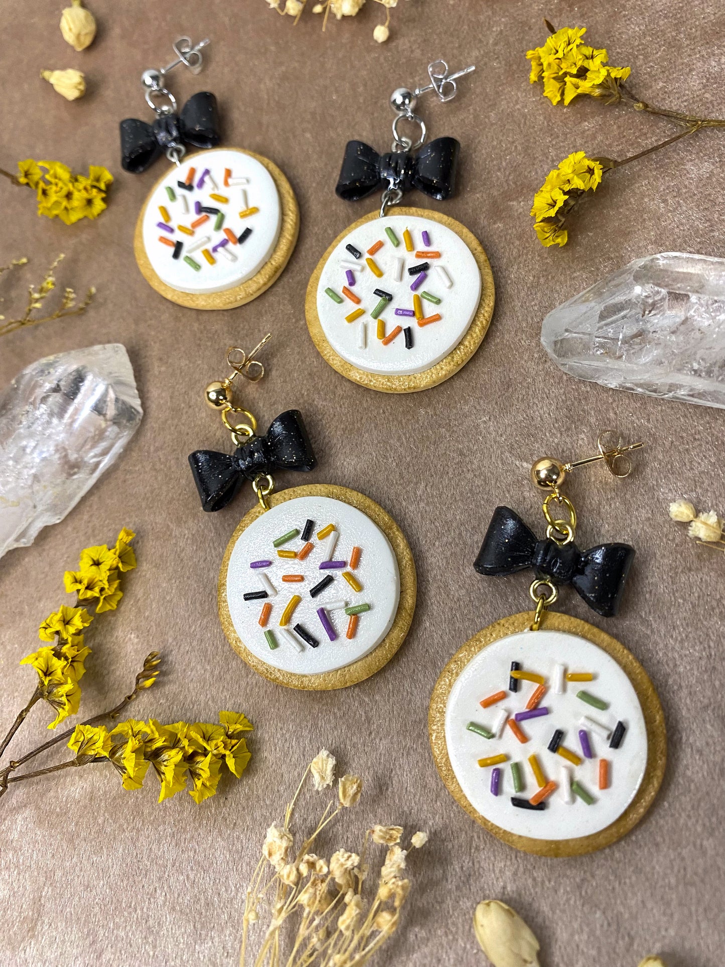 Coquette Halloween Cookie Earrings