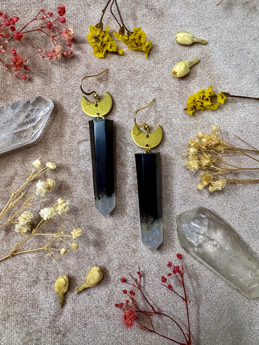 Onyx Energy Crystal Earrings