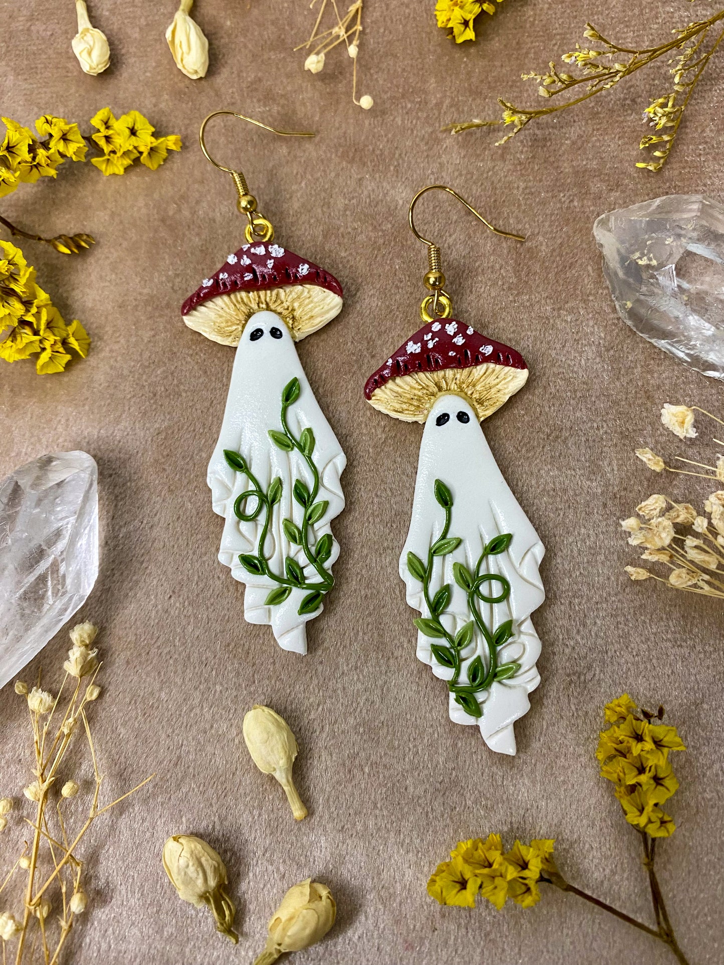 Mushroom Ghost Earrings