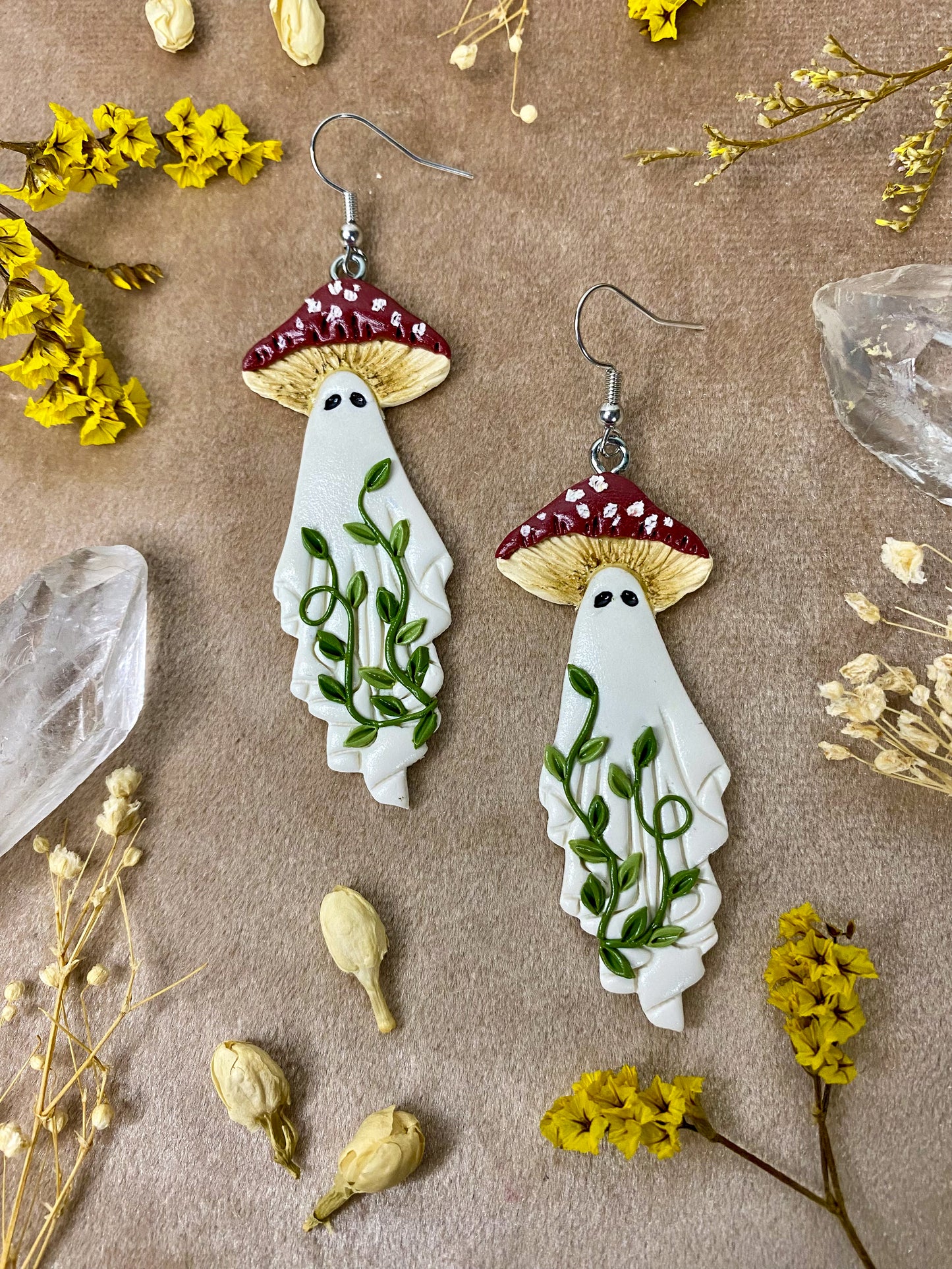 Mushroom Ghost Earrings