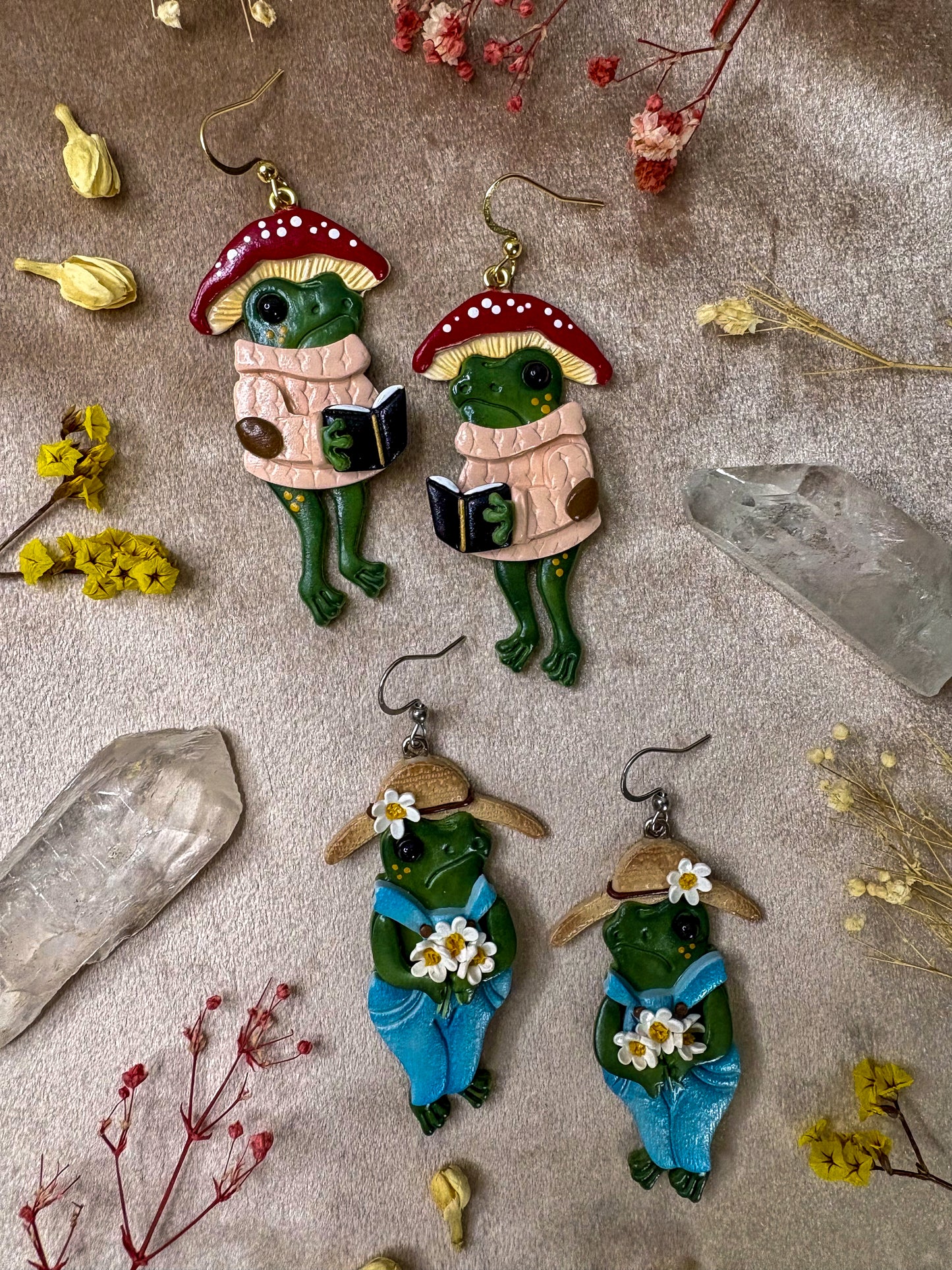 Garden Frog Earrings