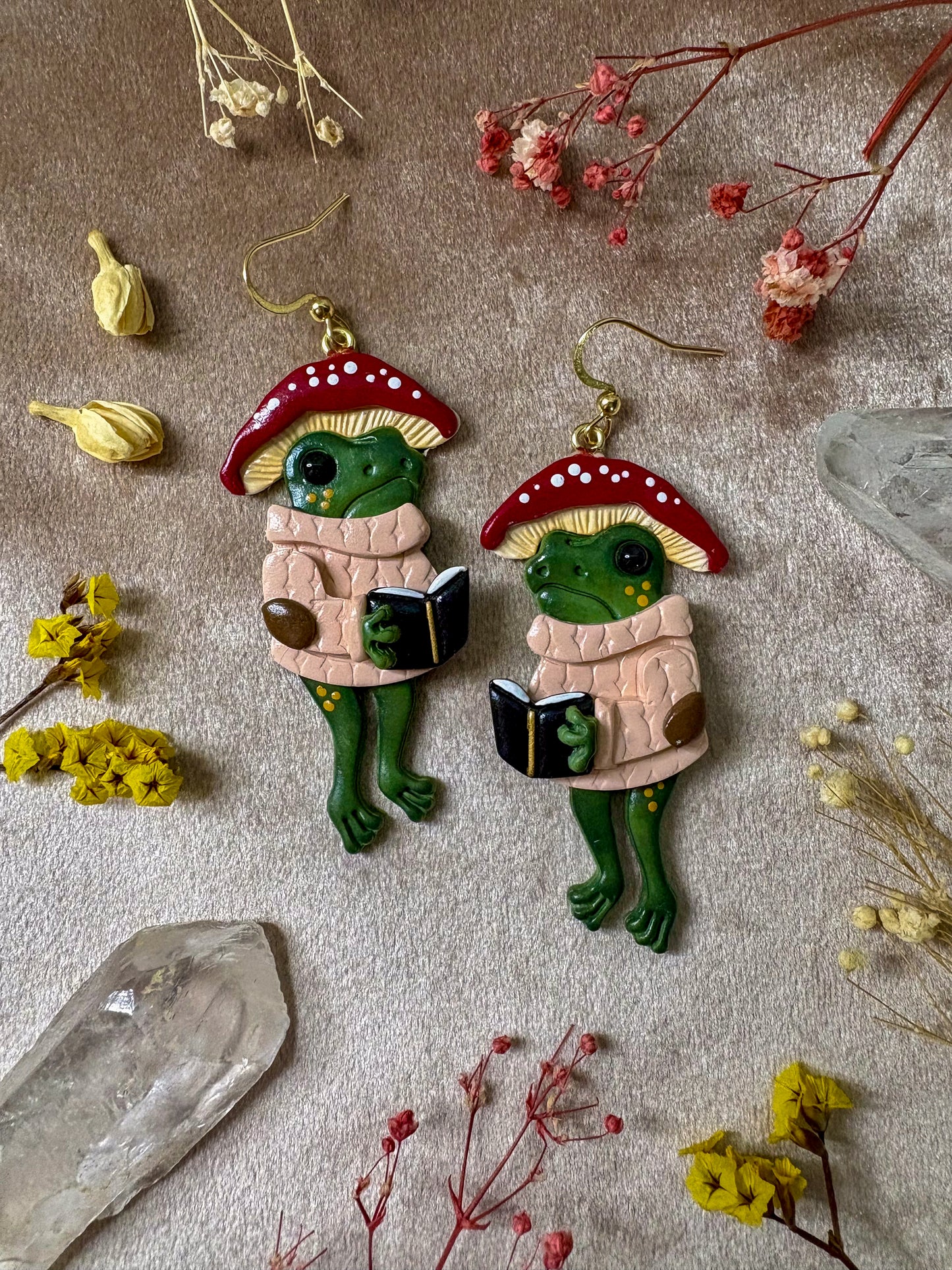 Garden Frog Earrings