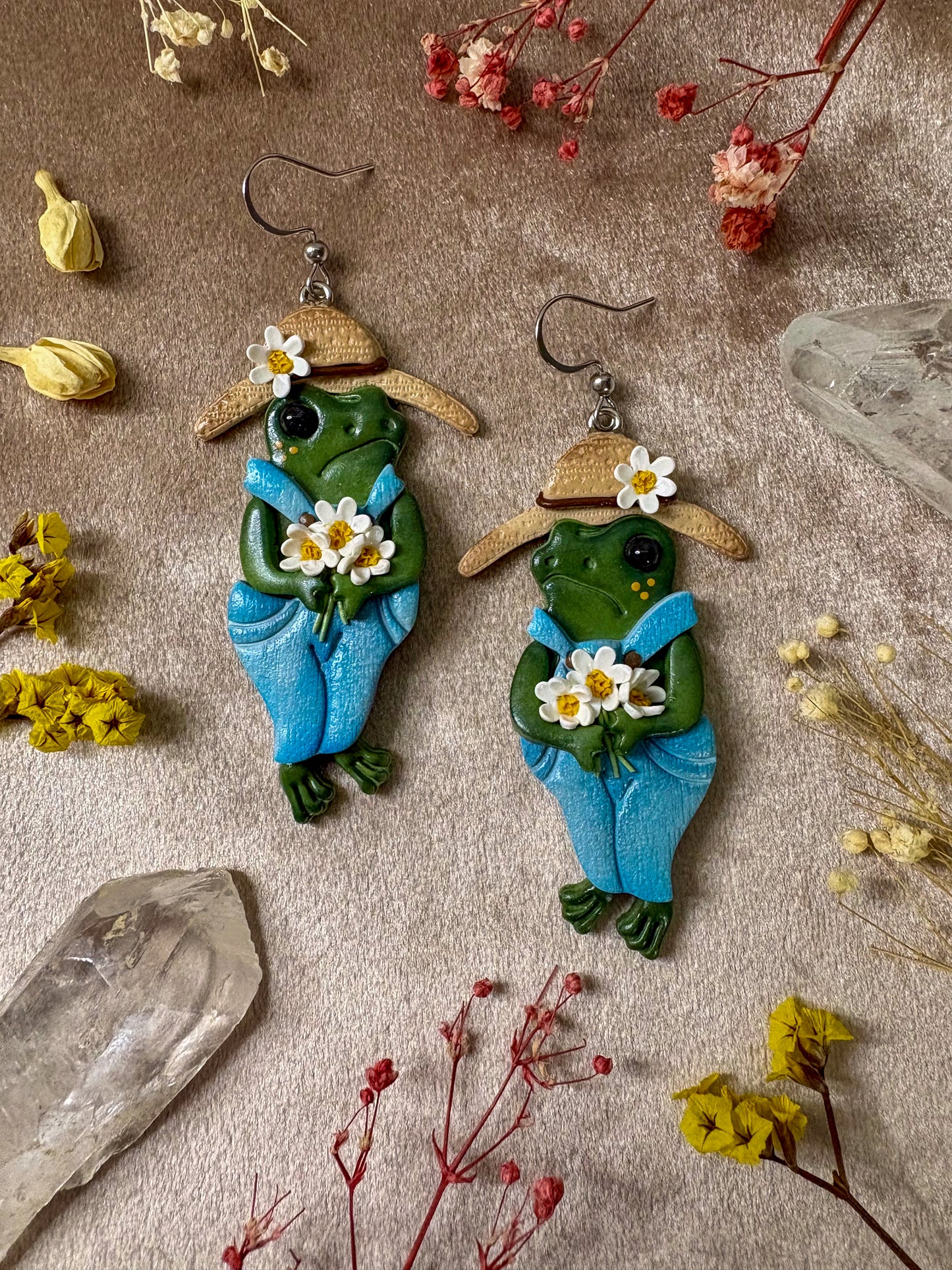 Garden Frog Earrings