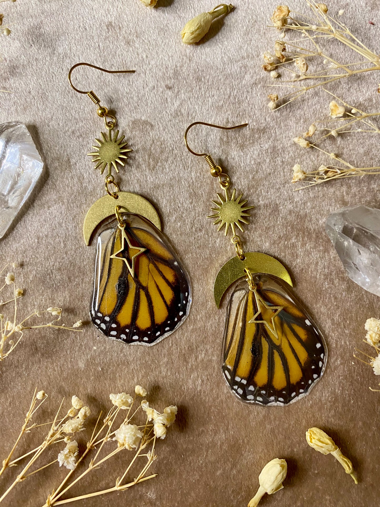 Monarch Butterfly Earrings (Bottom Wings)