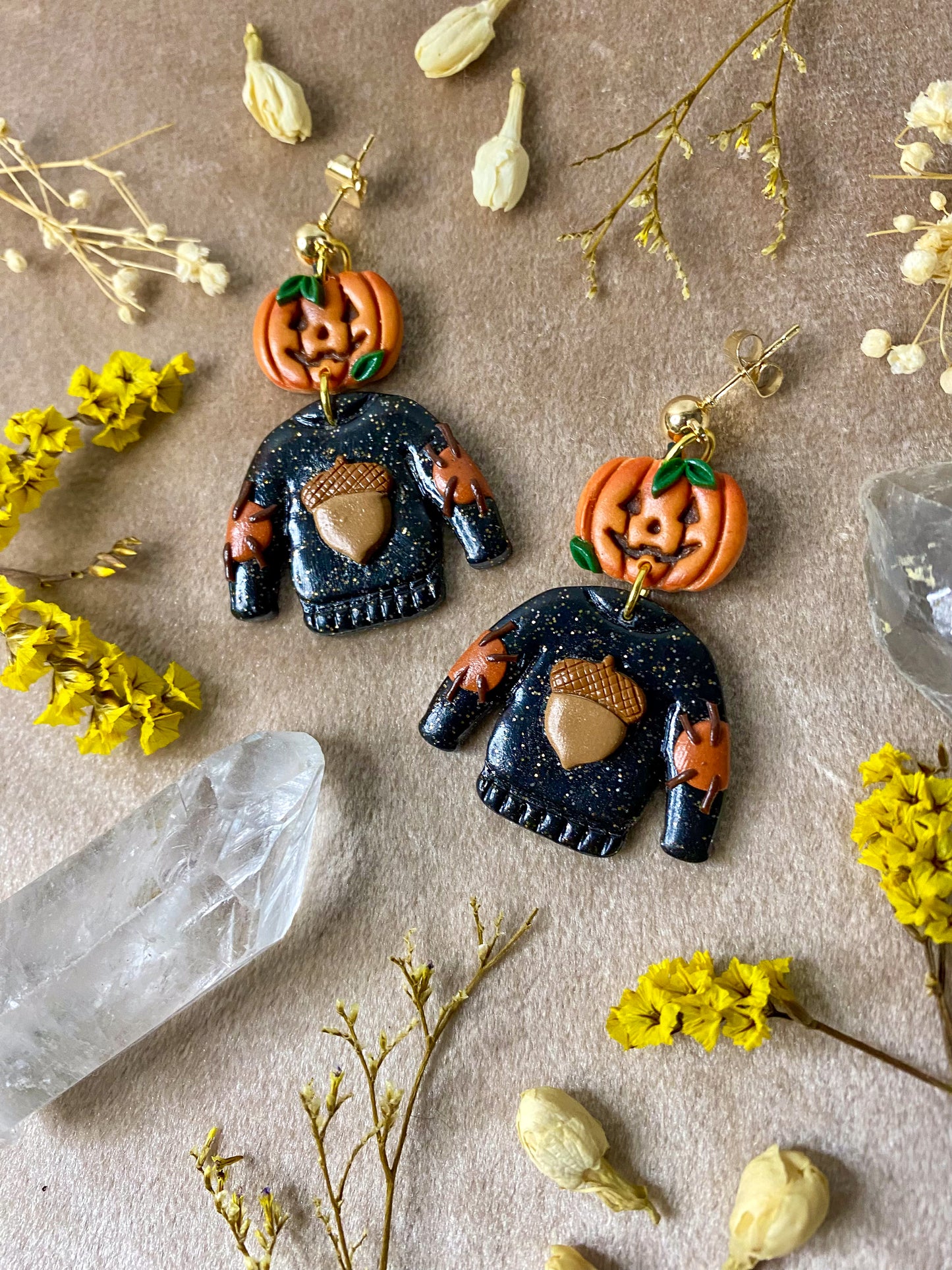 Sweater Weather Pumpkin Earrings