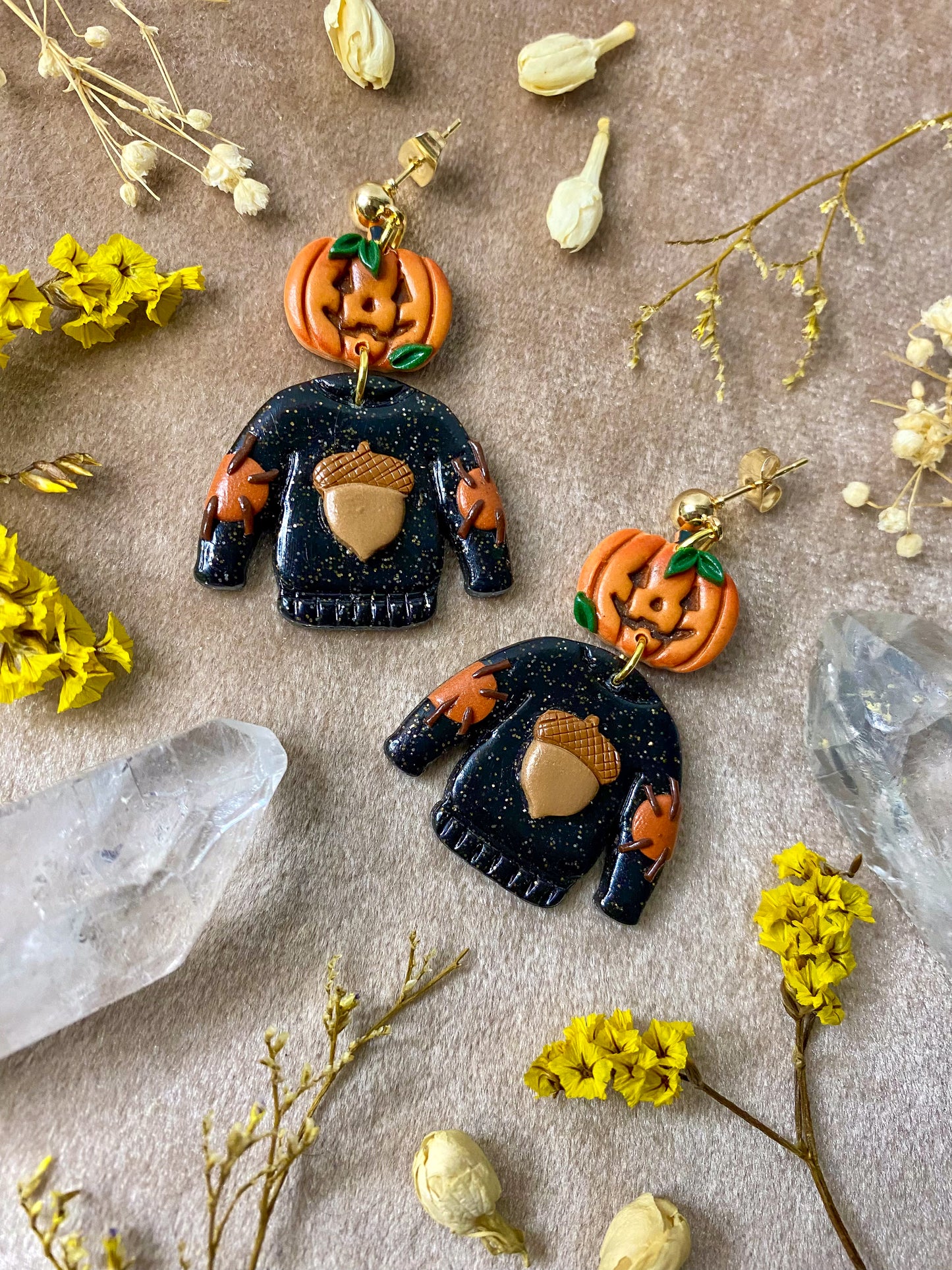 Sweater Weather Pumpkin Earrings