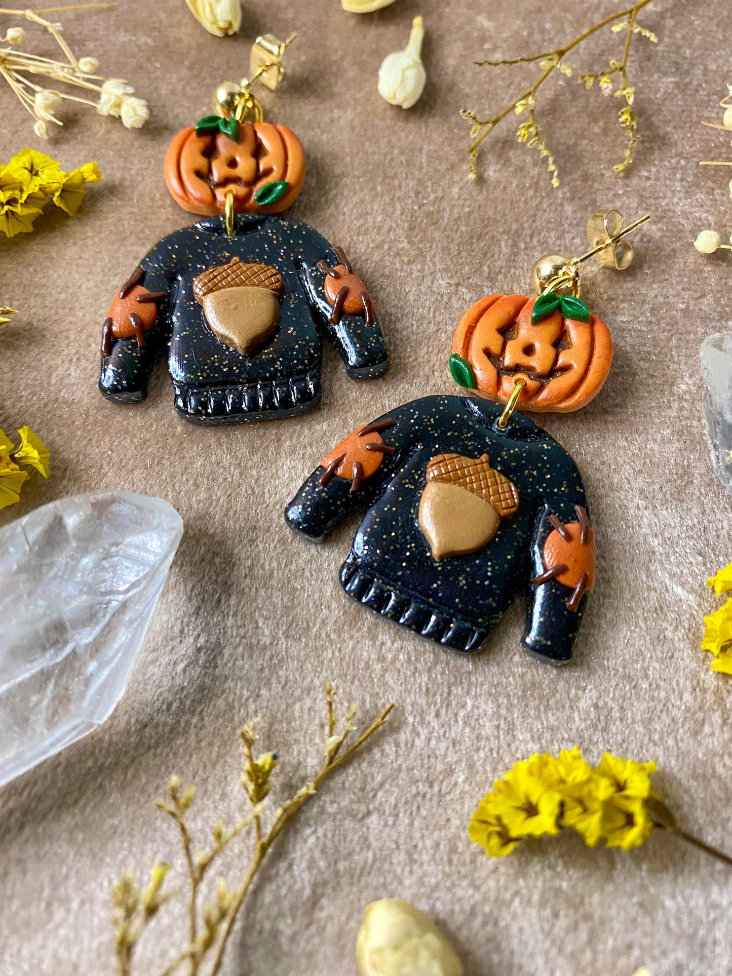 Sweater Weather Pumpkin Earrings