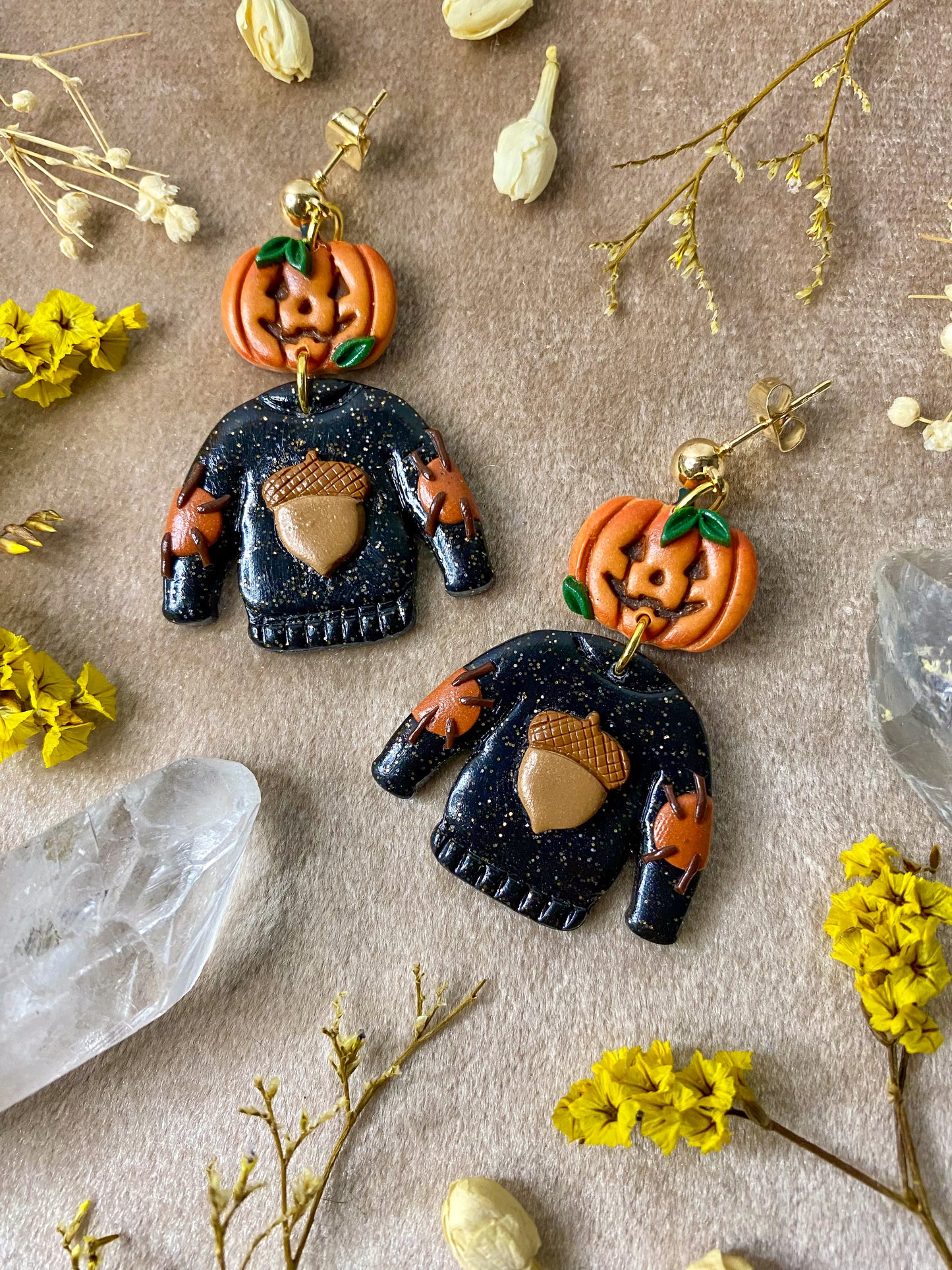 Sweater Weather Pumpkin Earrings