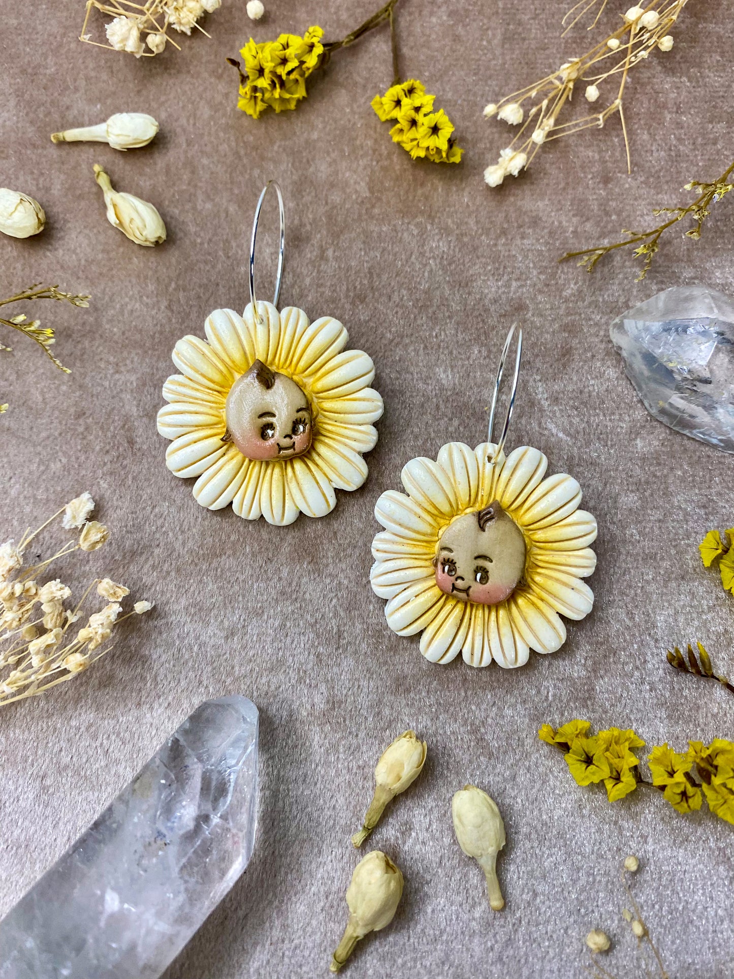 Kewpie Daisy Hoop Earrings