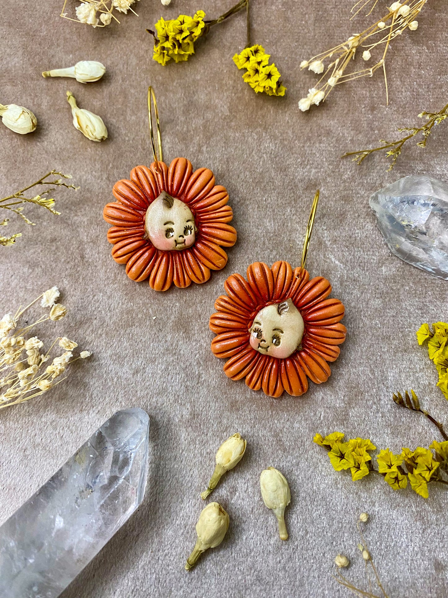 Kewpie Daisy Hoop Earrings