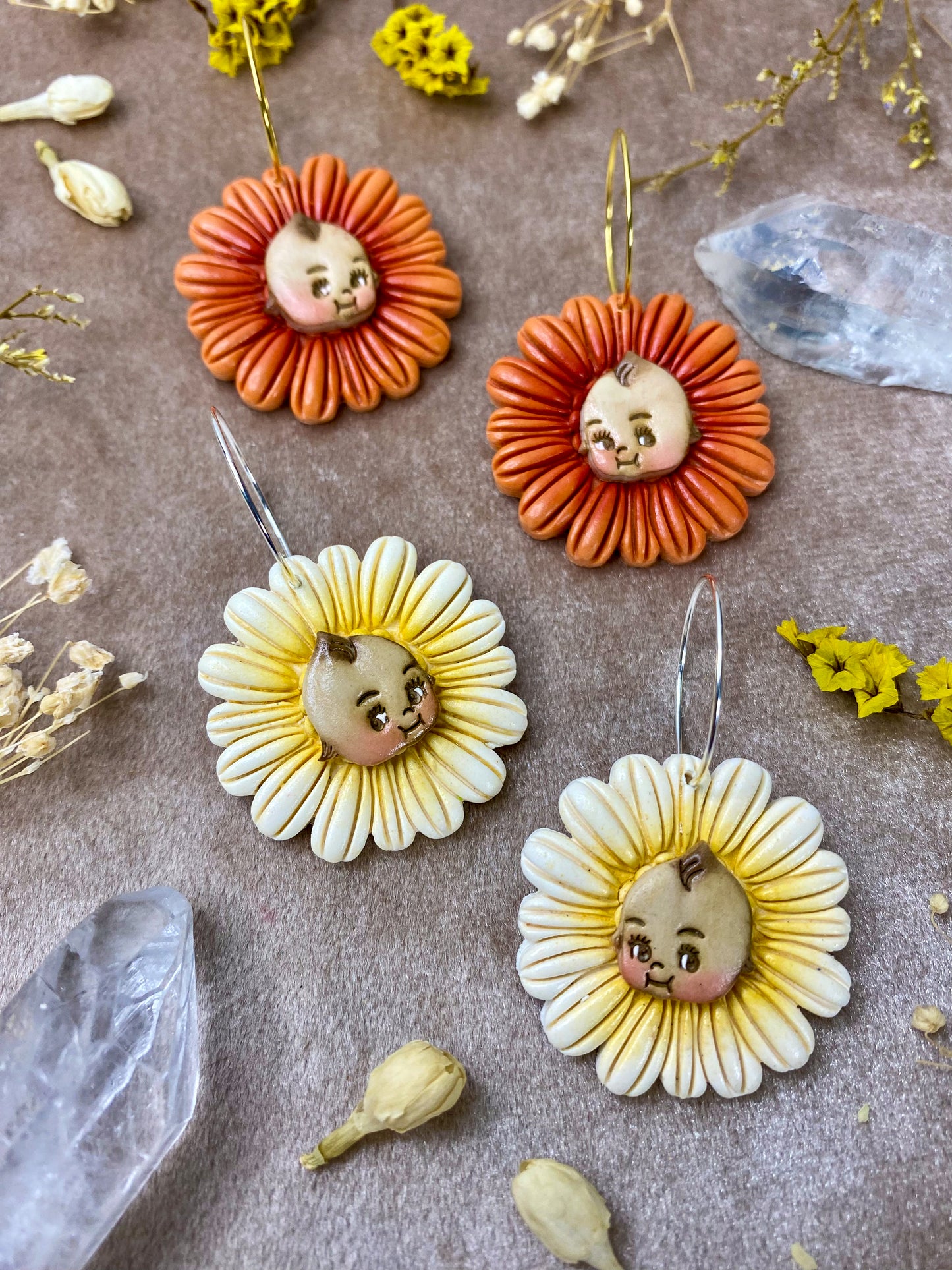 Kewpie Daisy Hoop Earrings